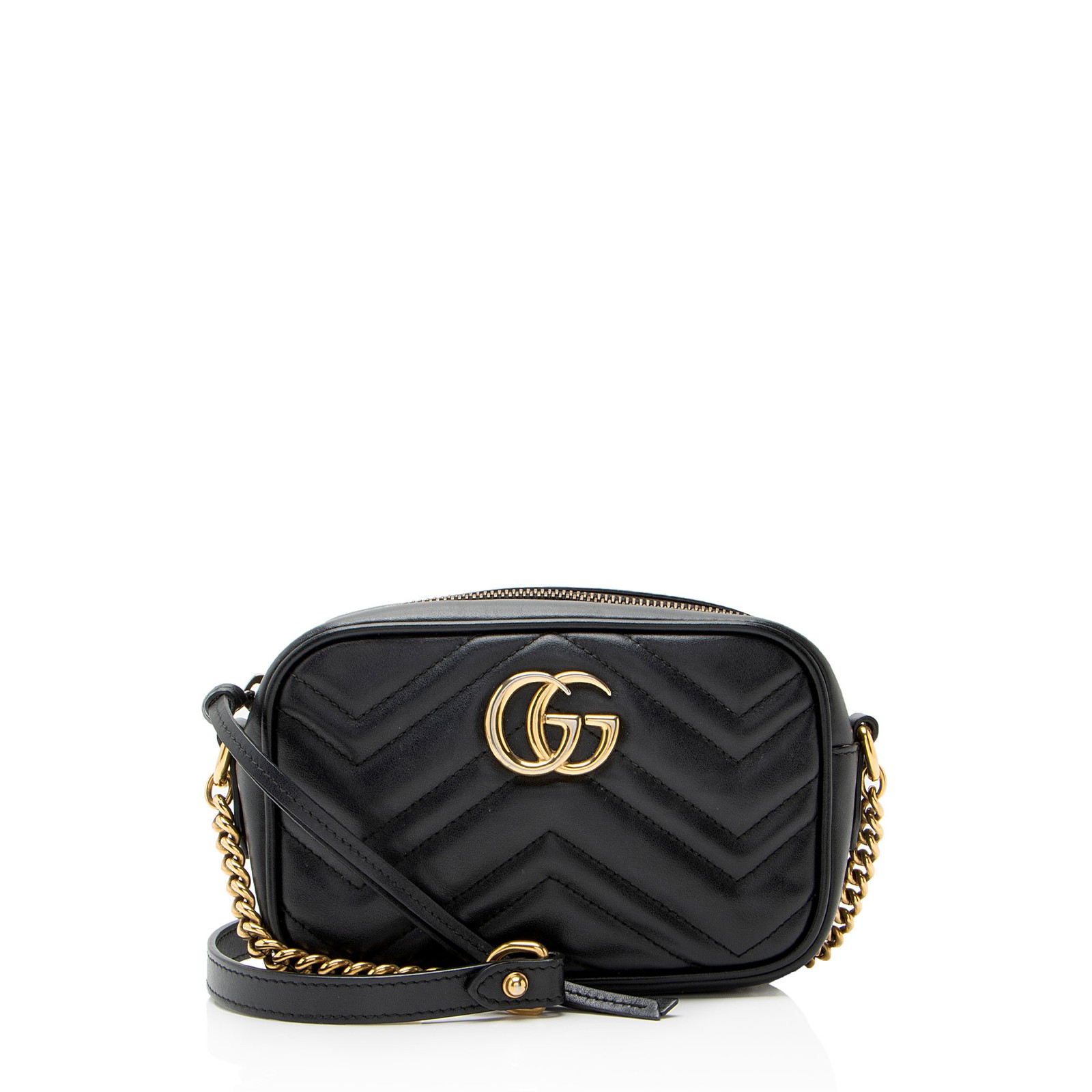Gucci Matelasse Leather GG Marmont Mini Camera Bag