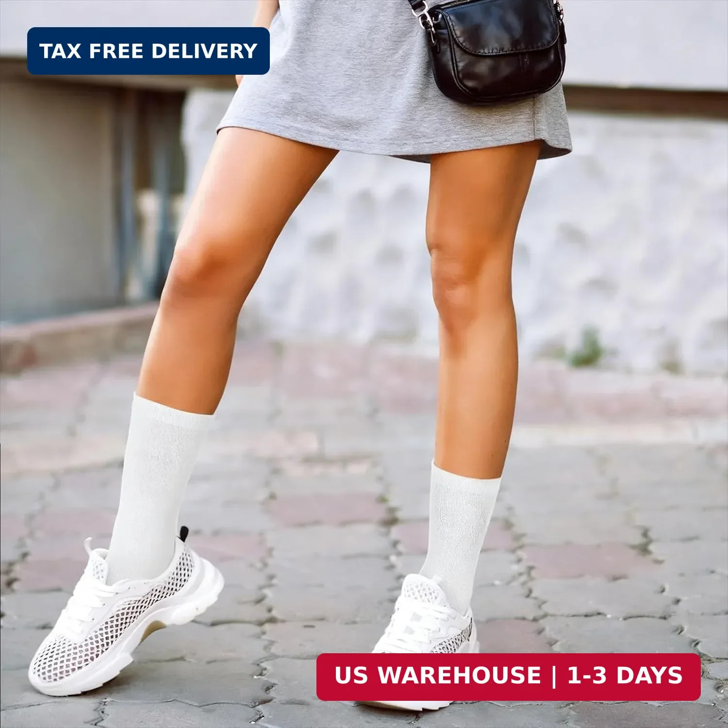 Japanese Tabi Socks White 4 Pairs Split Toe US Size 5-11 for Men Women