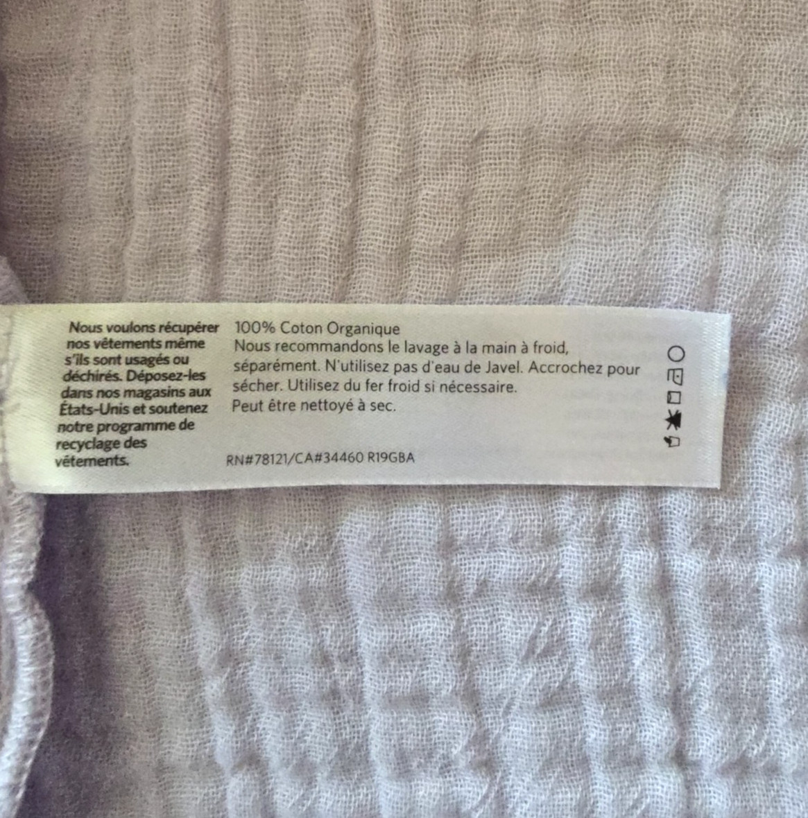 Eileen Fisher Box Top Mallow Organic Cotton Lofty Gauze 2X Coastal Grandma Shirt