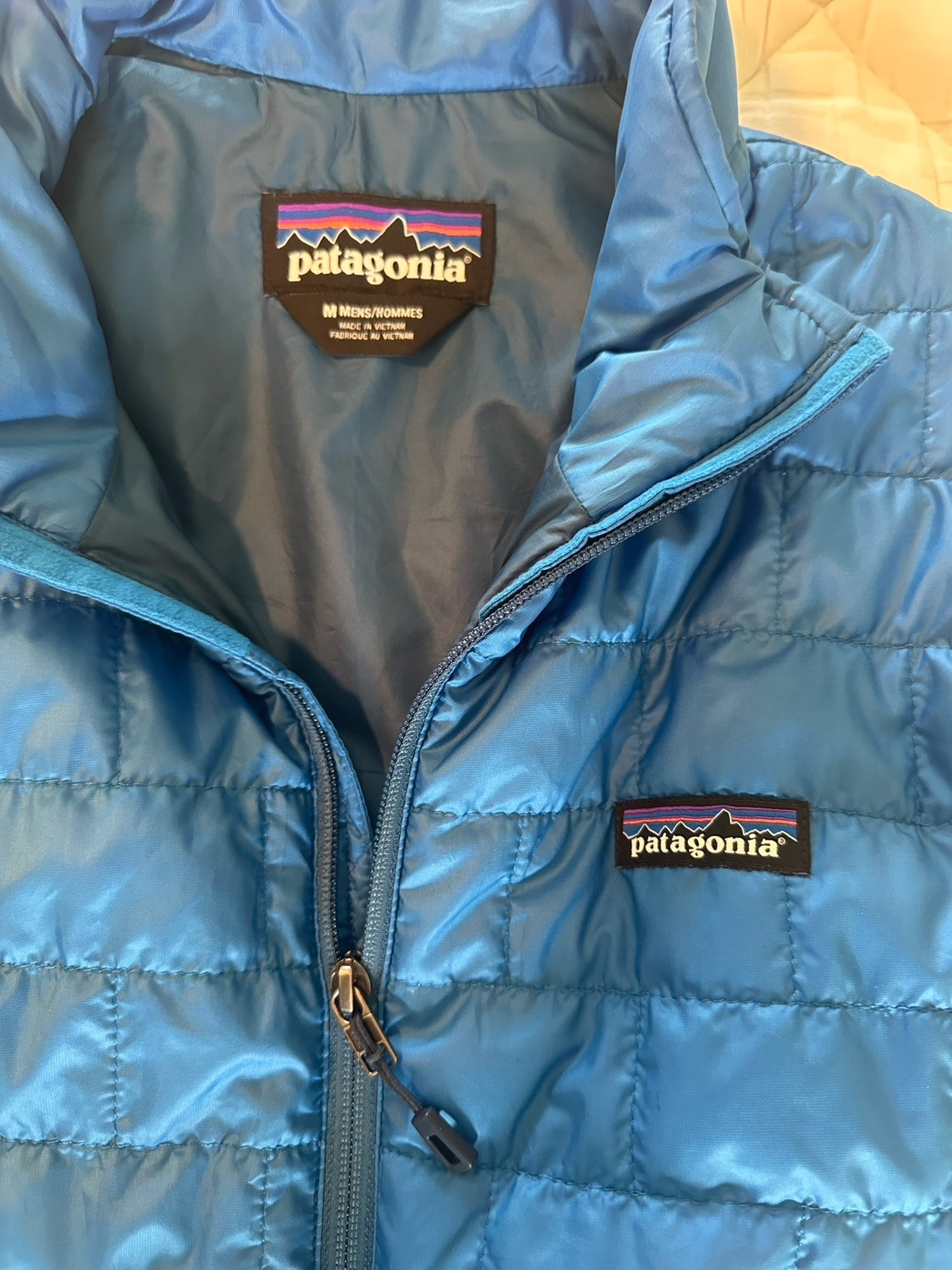 Patagonia Men’s Medium Nano Puff Vest Andes Blue