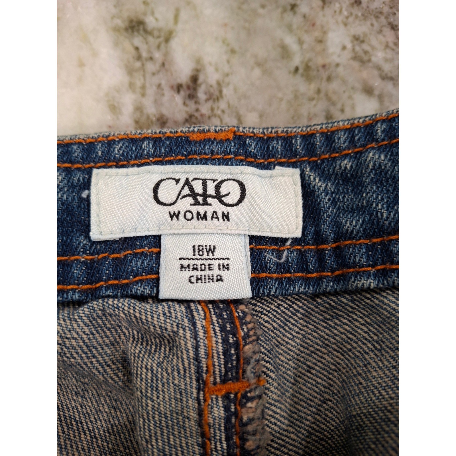 Cato Woman Denim Maxi Skirt 18W Medium Wash Raw Hem Cotton Long Jean Skirt
