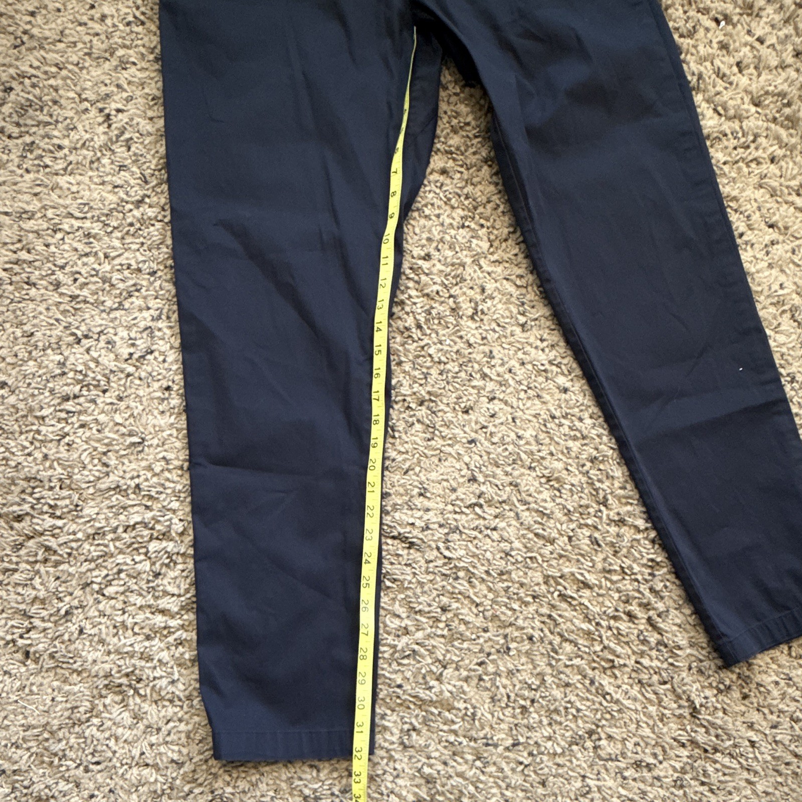 lululemon Men’s Pants Black Solid Flat Front Button Zip Closure Size 36