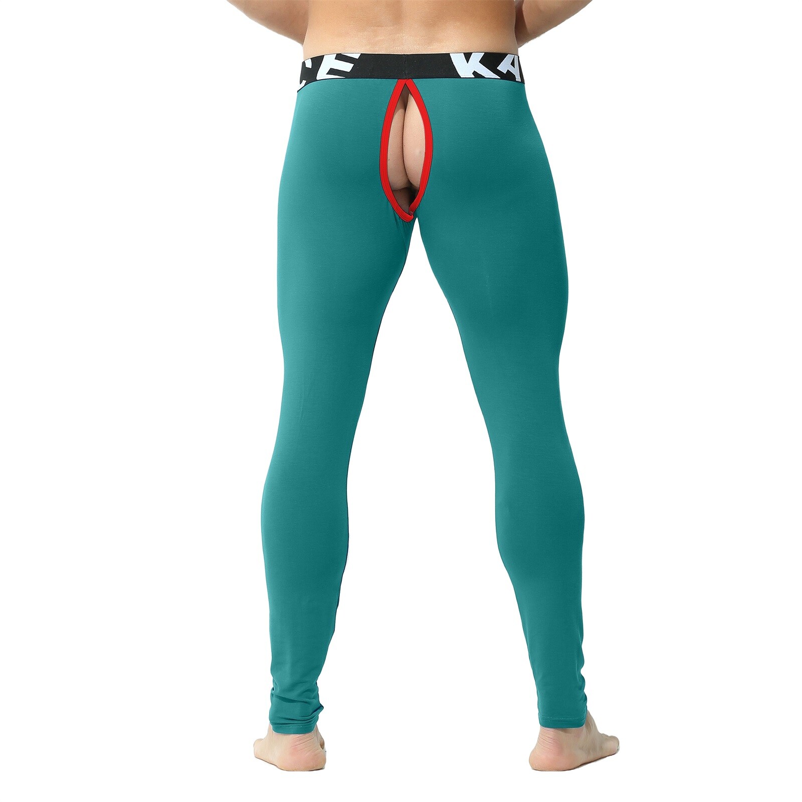 Men Sexy Thermal Long Johns Legging Pants U Convex Seperate Pouch Soft Underwear