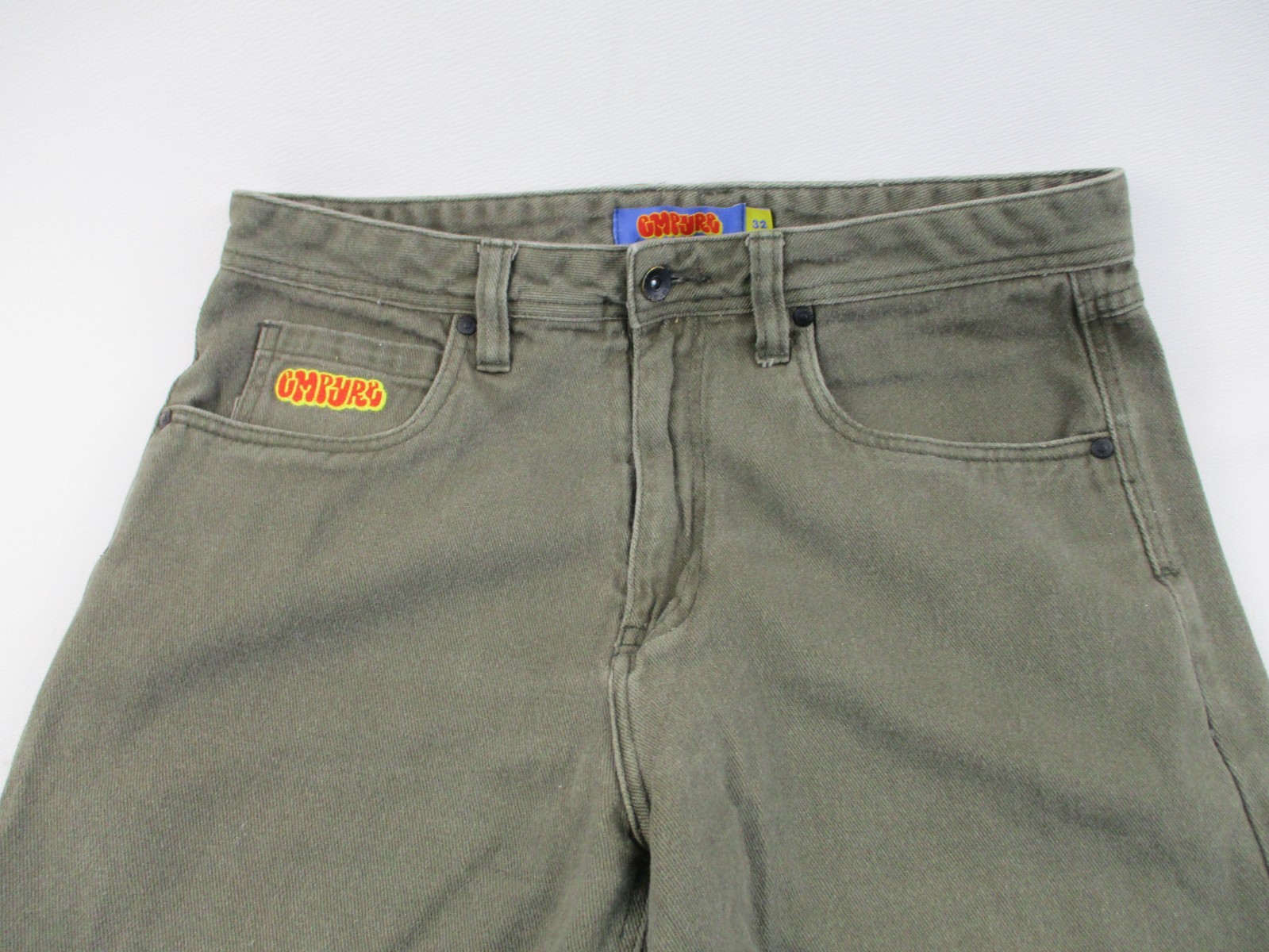 Empyre Baggy Jeans Men’s Size 32 Green Relaxed Fit Denim Y2K 32×30