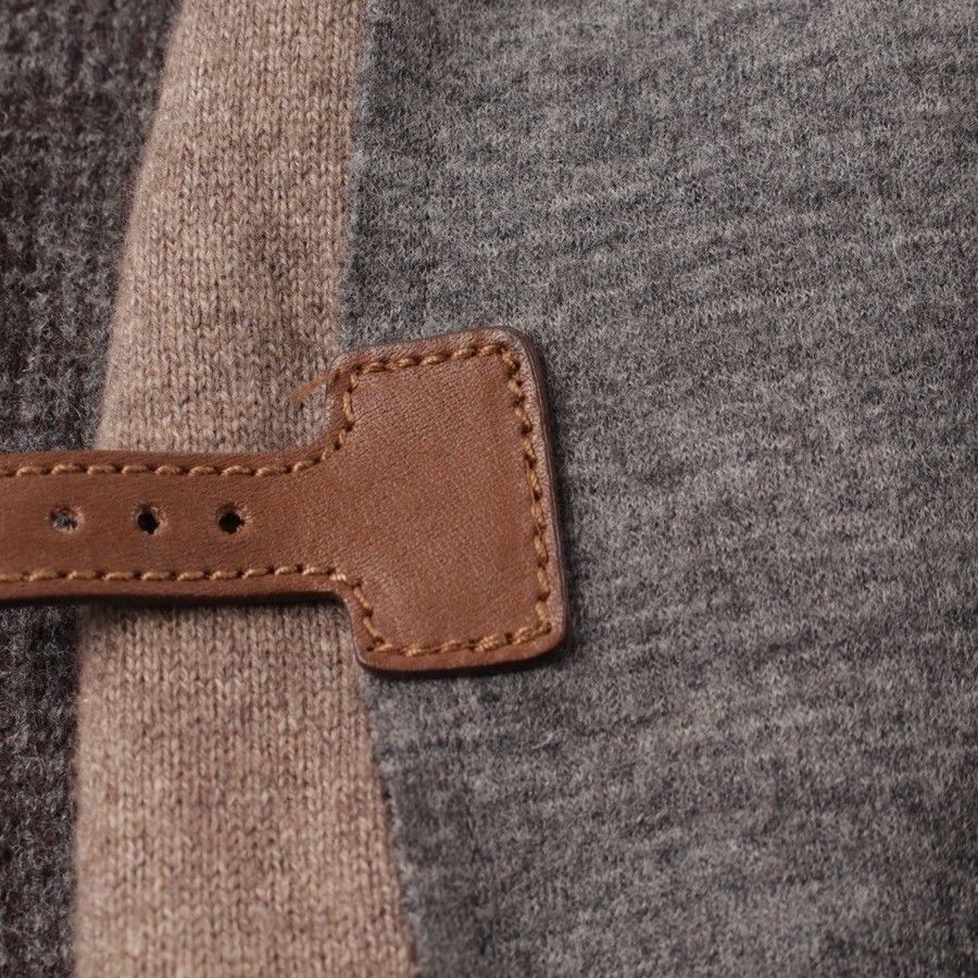 NWT FABIANA FILIPPI Gray Wool Coat with Leather Buckle Size IT46