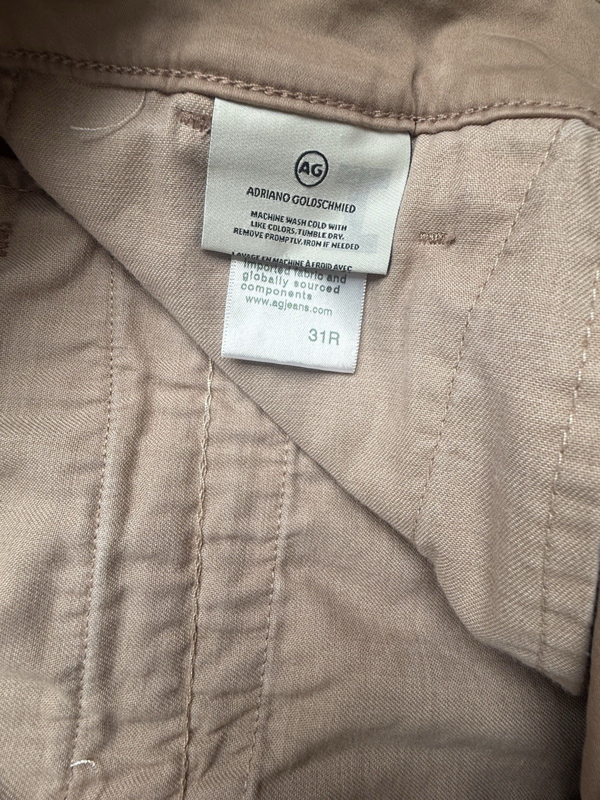 Adriano Goldschmied Men’s The Griffin Tailored Shorts Light Salmon Size 31R
