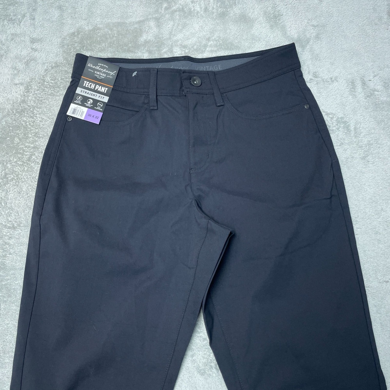 Weatherproof Vintage Men’s 30×32 Tech Pants Straight Fit Black Stretch L1619