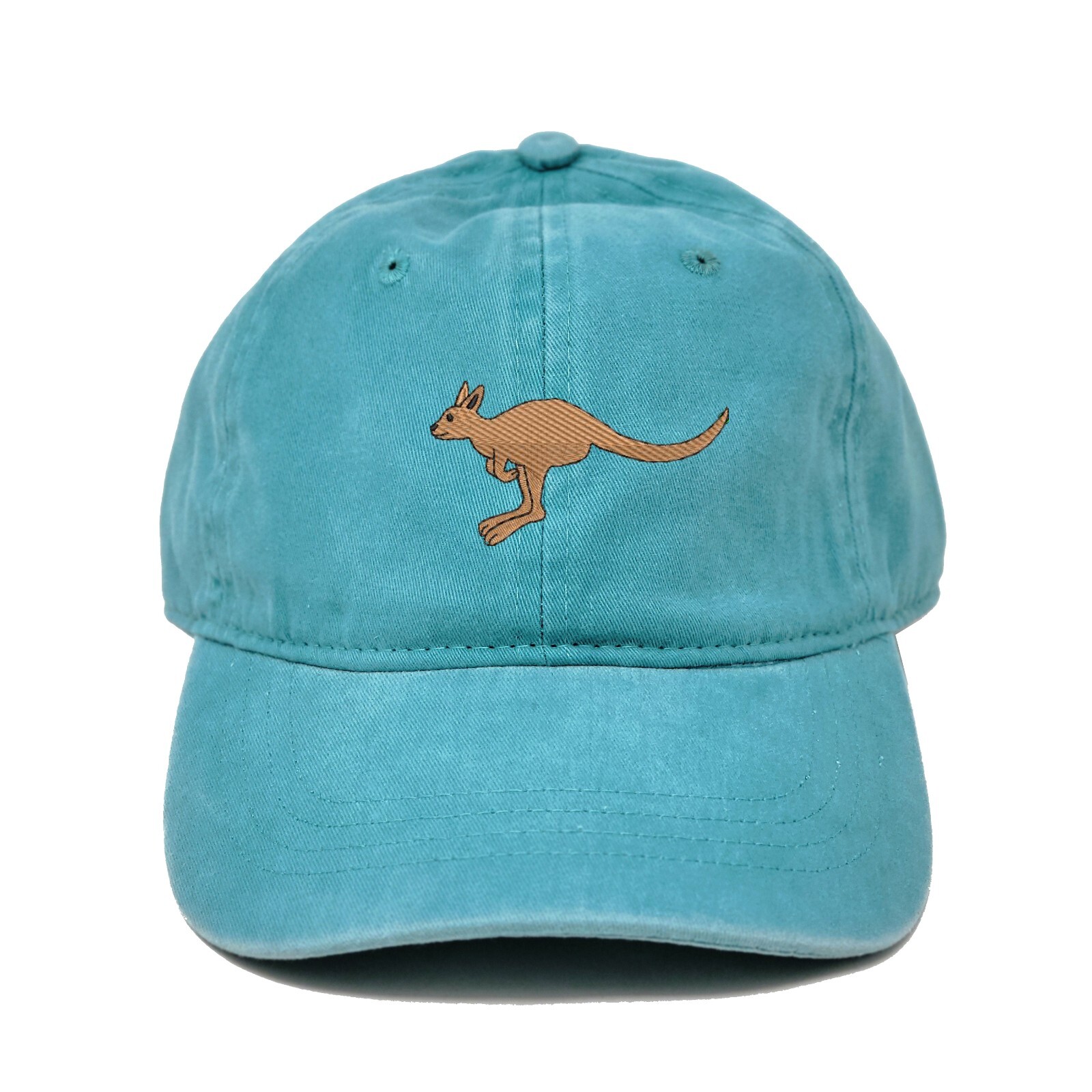 Kangaroo embroidered cotton baseball cap (available in many colors)