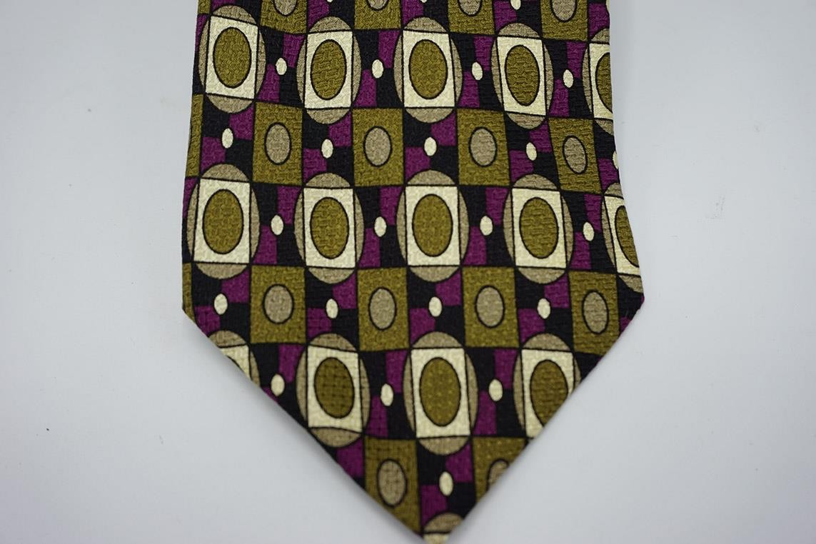Silk Tie Necktie Stefano Milano Wide 3-3/4″