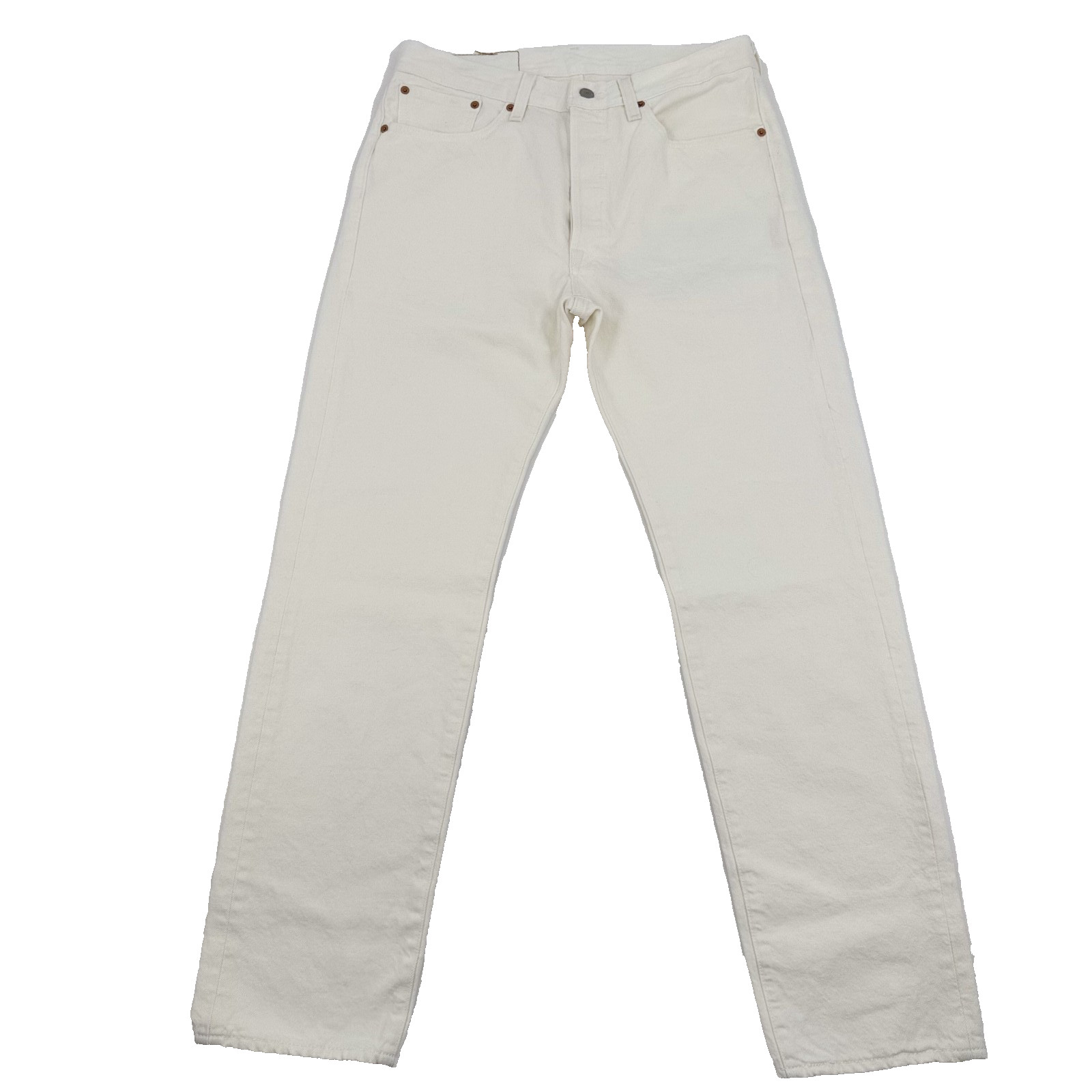 NWOT Denim Tears 501 DT Mens White Straight Leg Button Fly Jeans 33×32