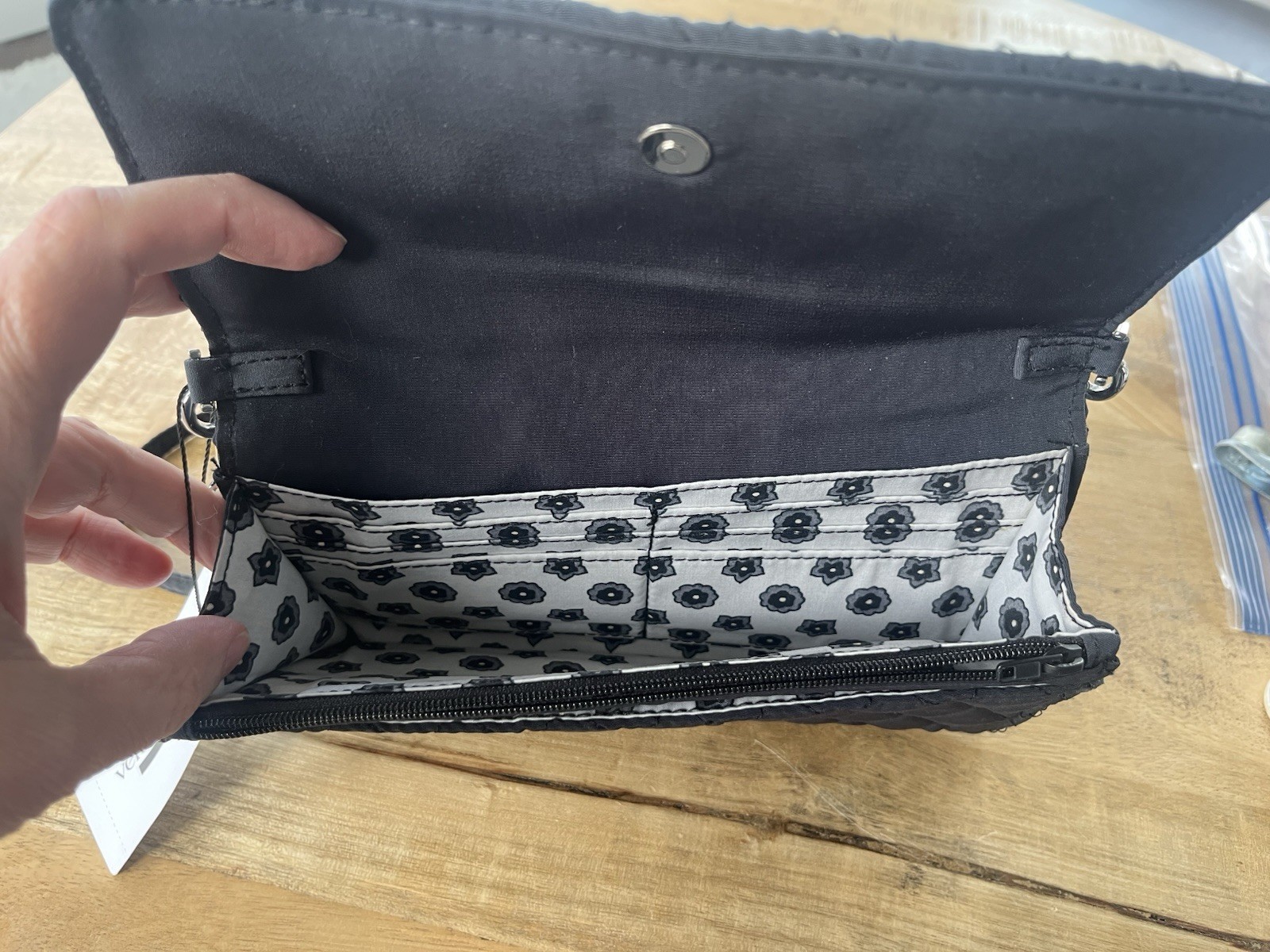 Vera Bradley Cross Body Wallet Moonless Night Removable Straps NEW