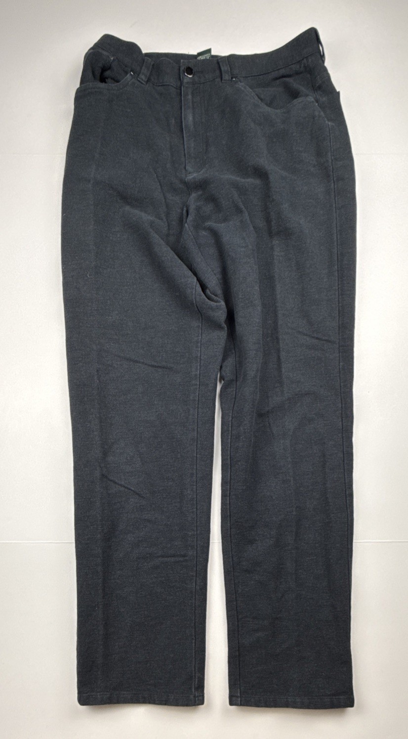 Lauren Ralph Lauren Jeans Co Womens 10 Black Cotton Polyester Blend 5 Pocket