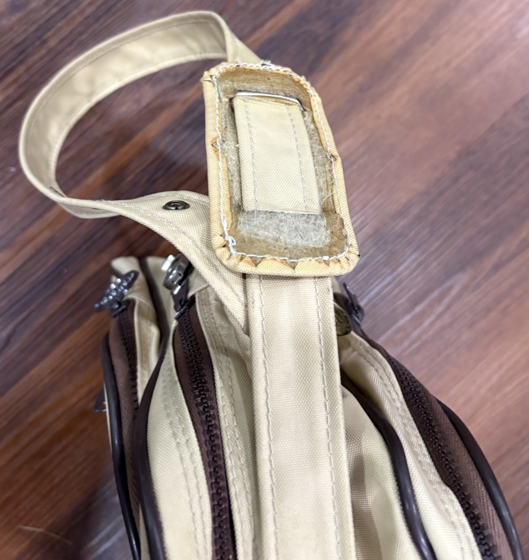 Vintage Beige Adidas 1980’s Shoulder Bag 12″ X 8″ X 12″ Art No 40230 Retro Style