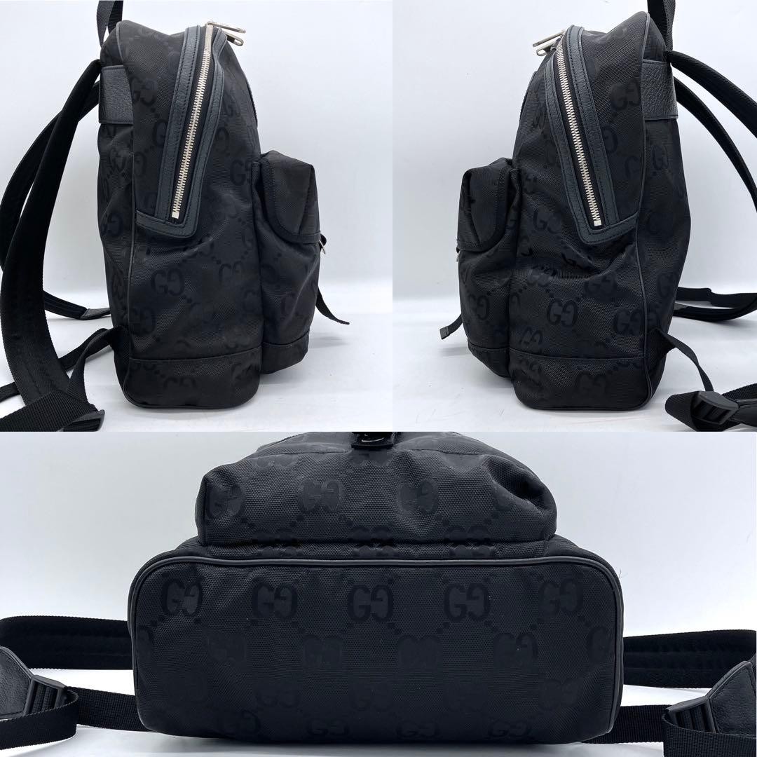 GUCCI Off The Grid backpack GG pattern nylon black Gift Present 0629b