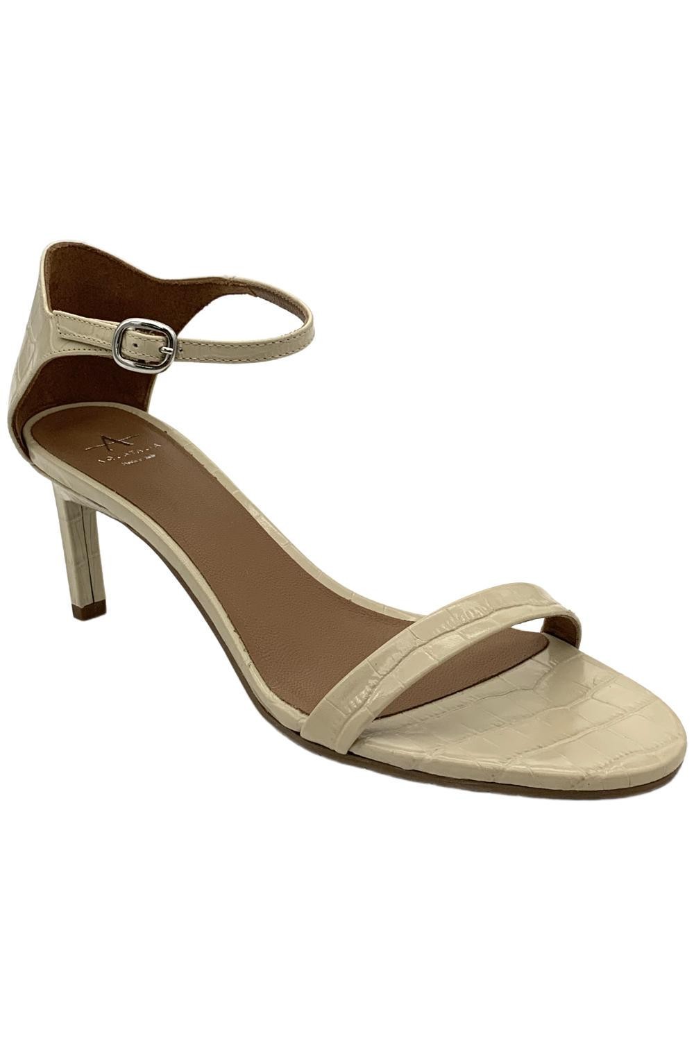 Aquatalia Women’s Rubie Heels Cream Croc Leather