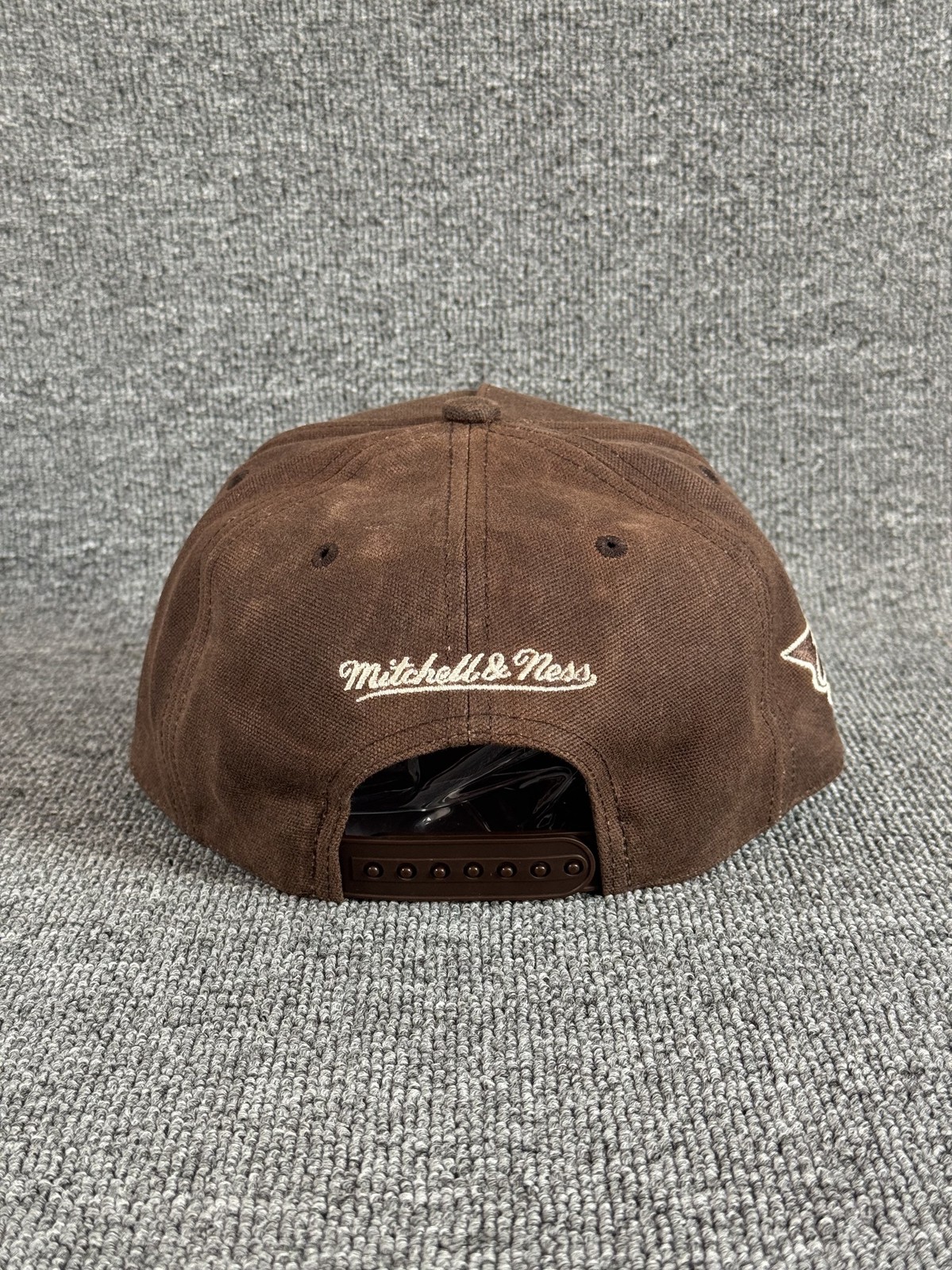 Mitchell & Ness Texas Rangers Snapback Brown Curved Brim Hat Retro
