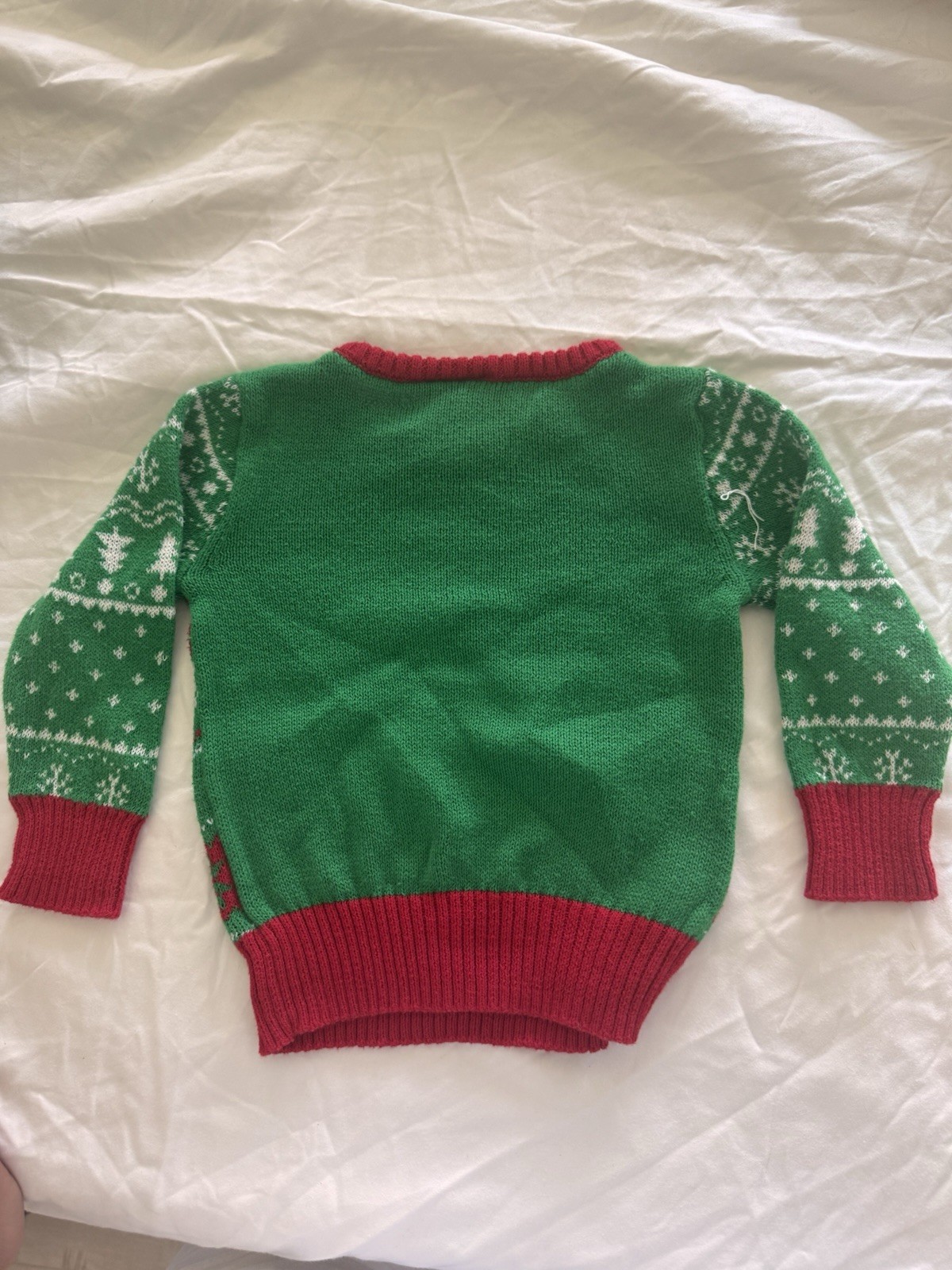 Dr. Seuss Grinch Fair Isle Knit Pullover Sweater Crewneck 6M-12M Green/Red