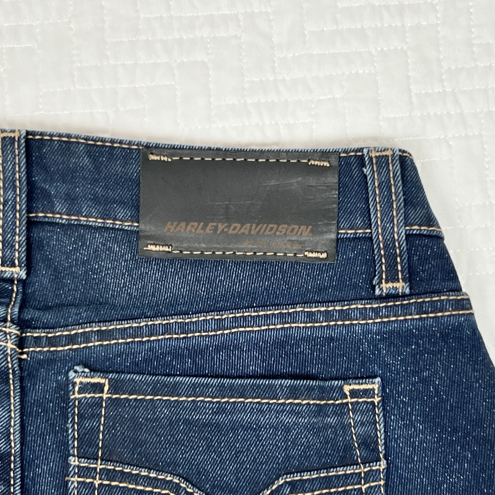 Harley Davidson Womens FXRG Armalith Denim Jeans NWT 28 (30 x 32) 98268-19VW