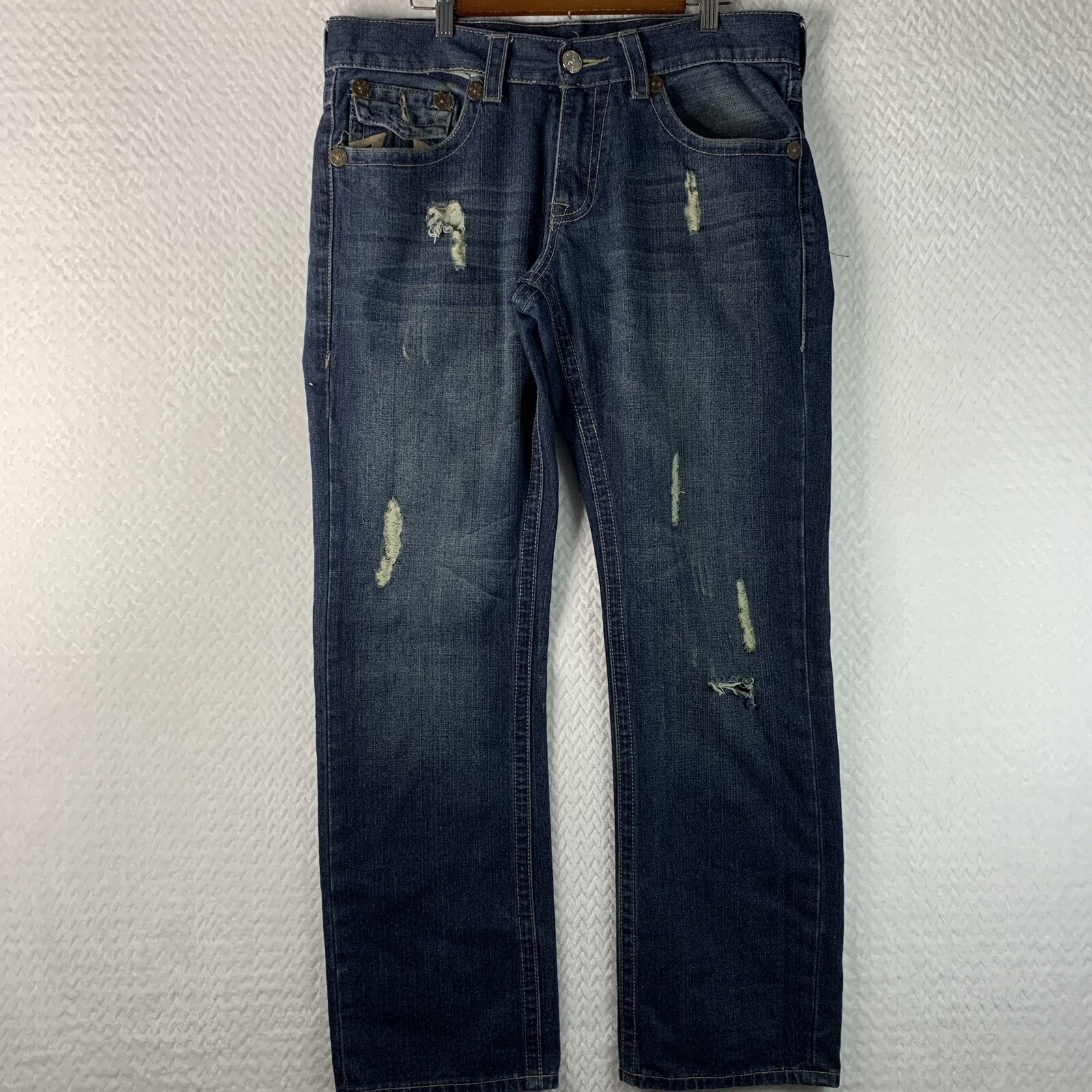 True Religion Jeans Mens Billy Straight Leg Size 36