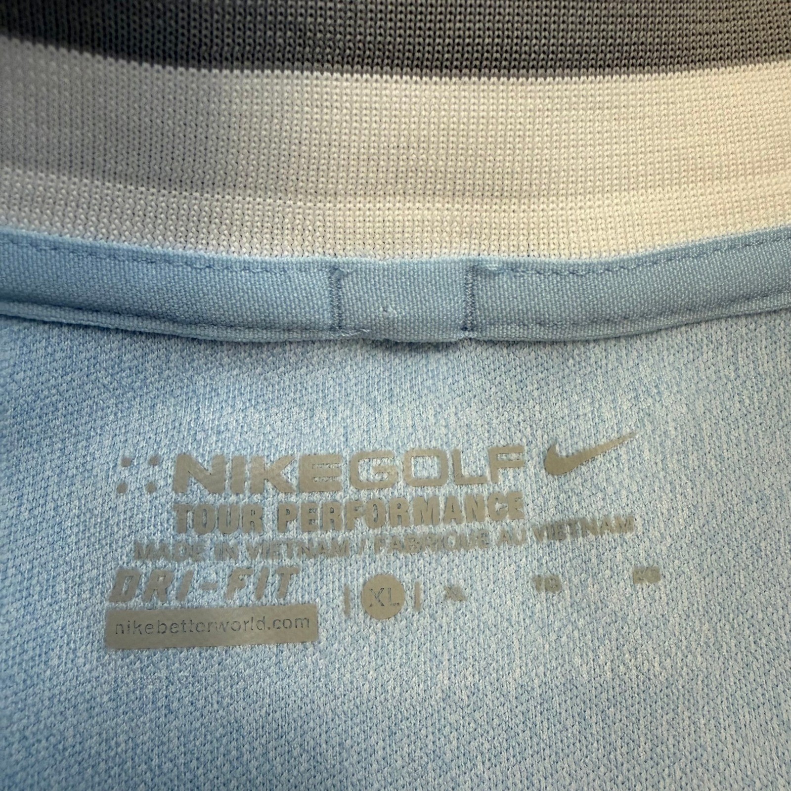 Nike Golf Bandon Dunes Performance 1/4 Zip Pullover Shirt Mens XL Blue Dri-FIT