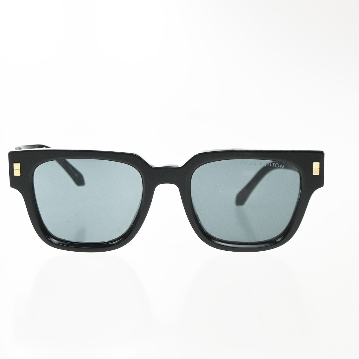 LOUIS VUITTON Escape Square Sunglasses Eye Wear Plastic Black GHW Z1496E 36EG390