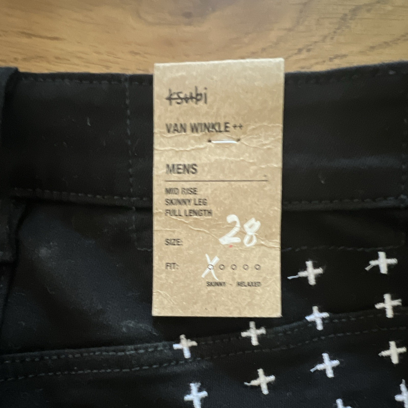 Ksubi Skinny Jeans Black Solid 100% Cotton Size 28 Unisex Adults NWT