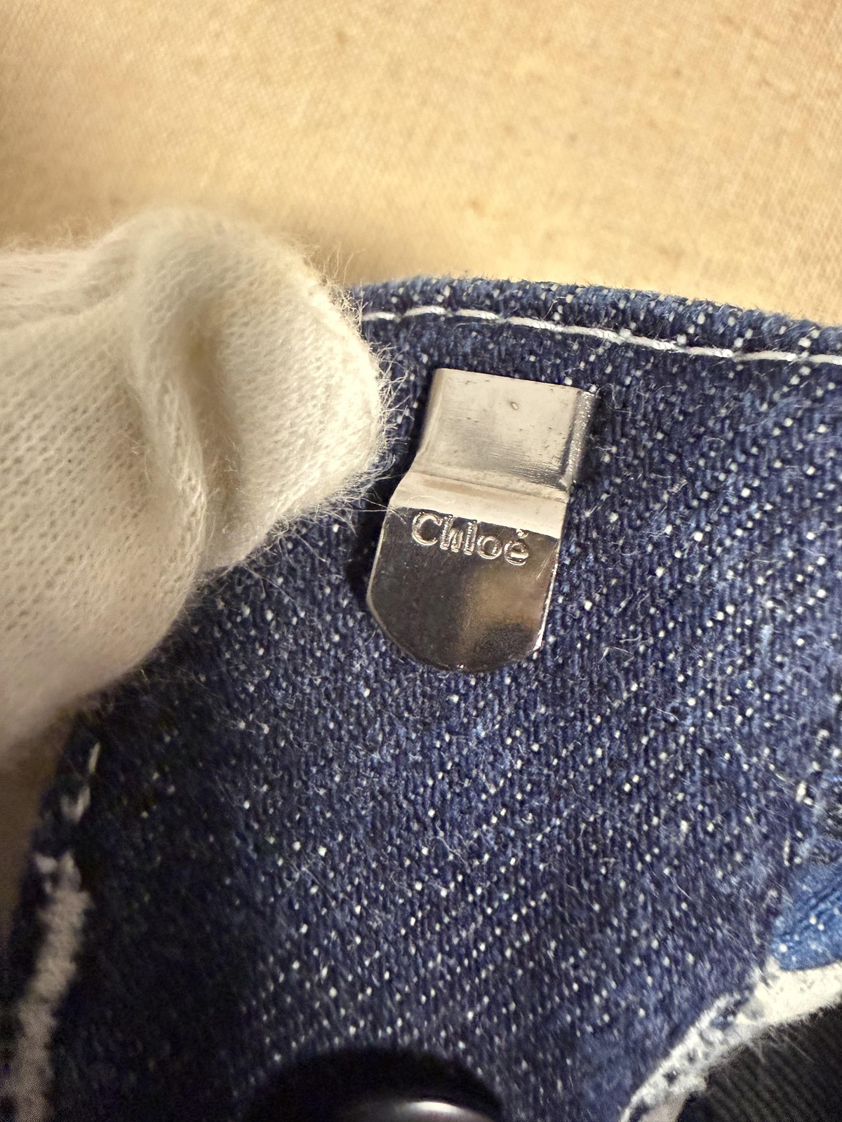 Chloe Jeans Womens 34 Blue Ultramarine Colorblock Two Tone Panel High Rise Denim