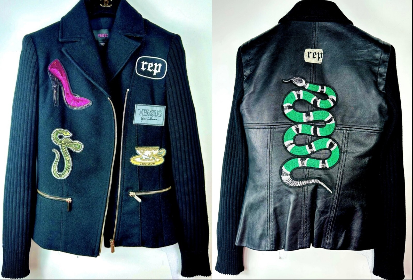 Versace Taylor Reputation Snake Patch Concert Jacket 38 40 2 4 Costume Top XS S