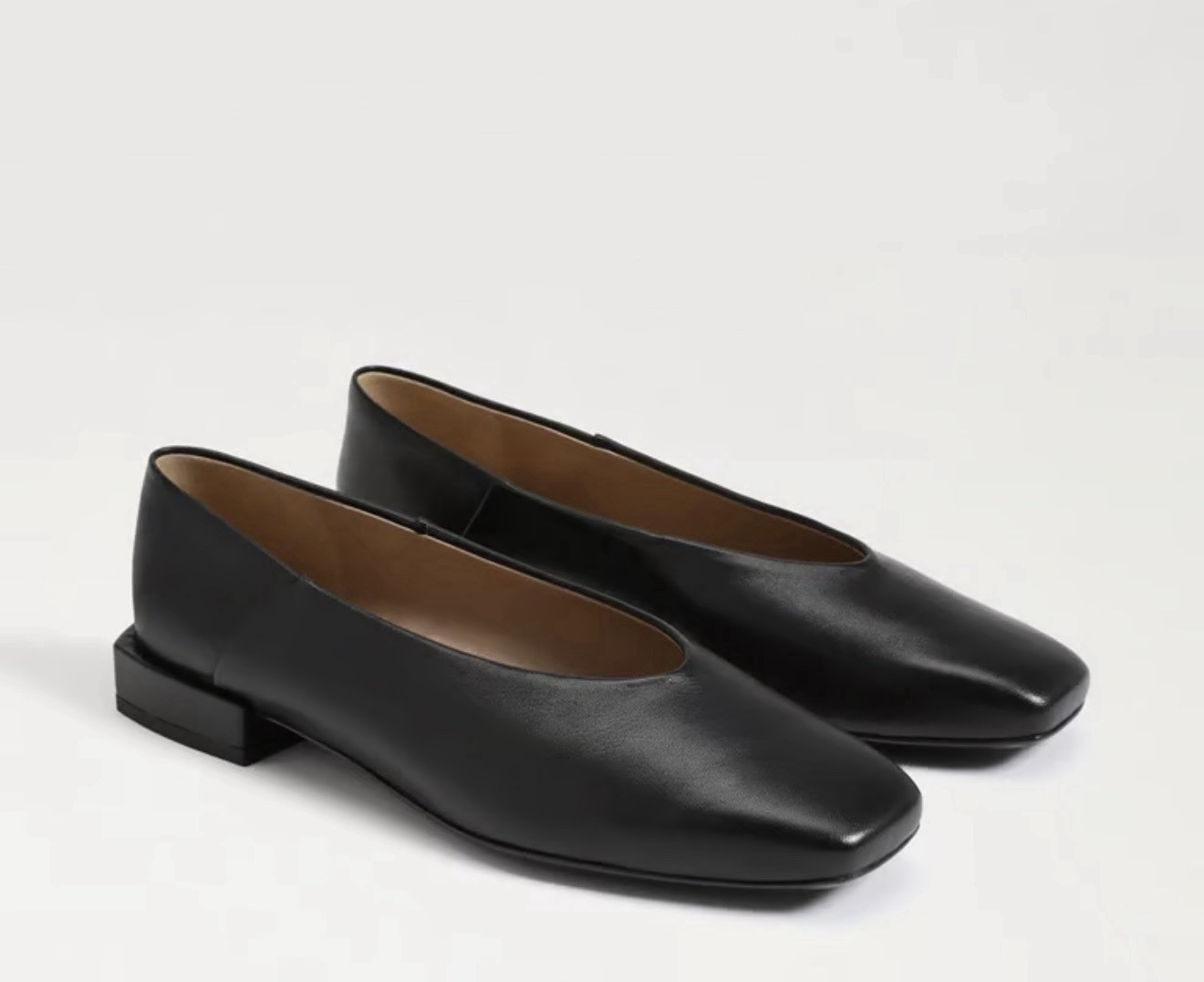 NWOB – Sam Edelman “Kasey Square-Toe Ballet Flat / Black Leathe – Size 10.5M