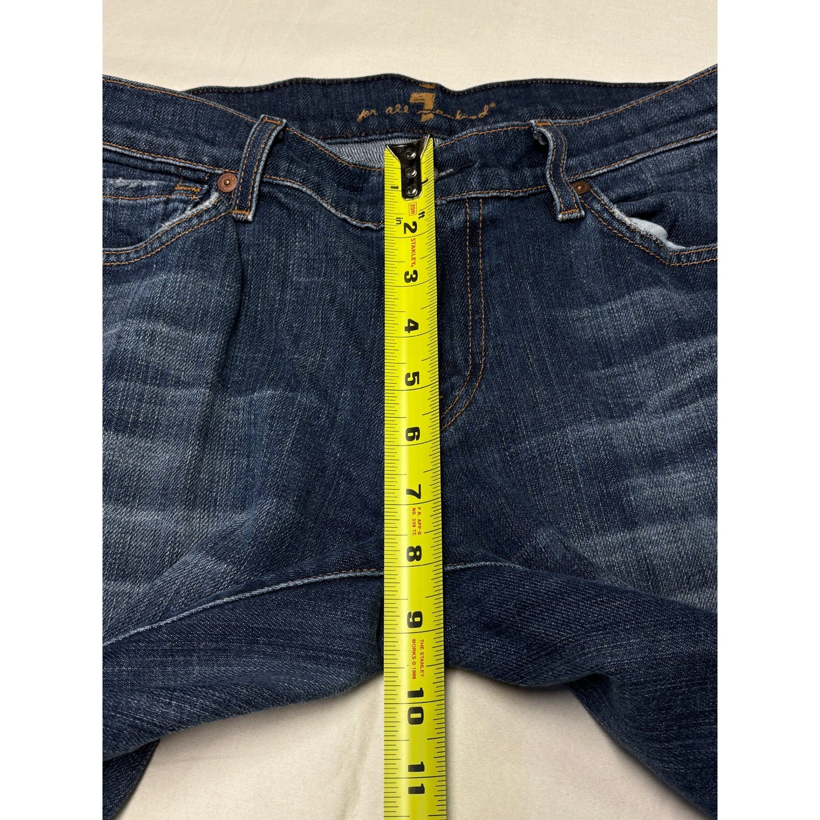 7 For All Mankind Flare Leg Jeans Dark Wash Blue Size W29xL25