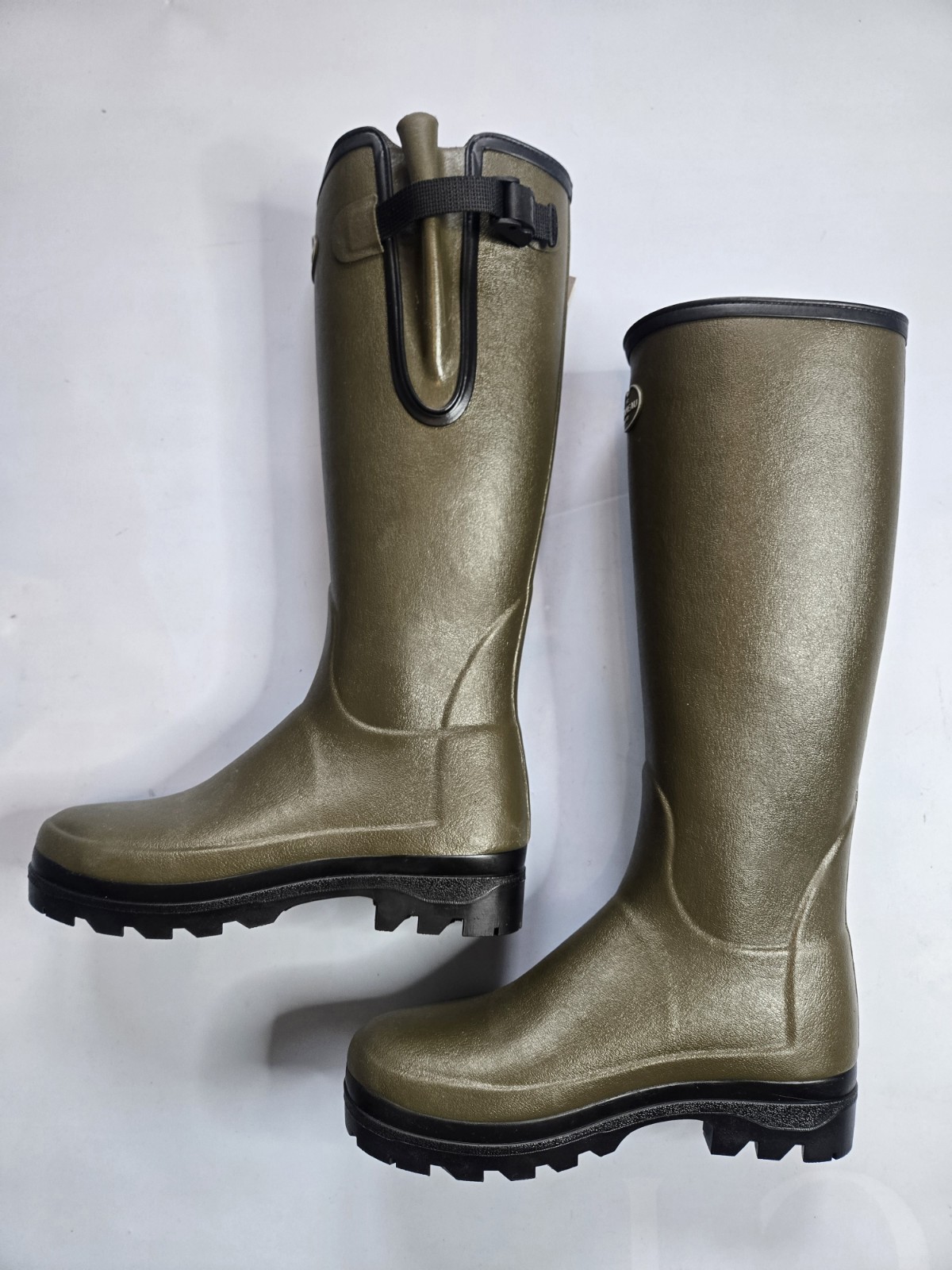 LE CHAMEAU VIERZONORD NEOPRENE LINED WOMEN’S DARK GREEN WELLINGTON BOOTS