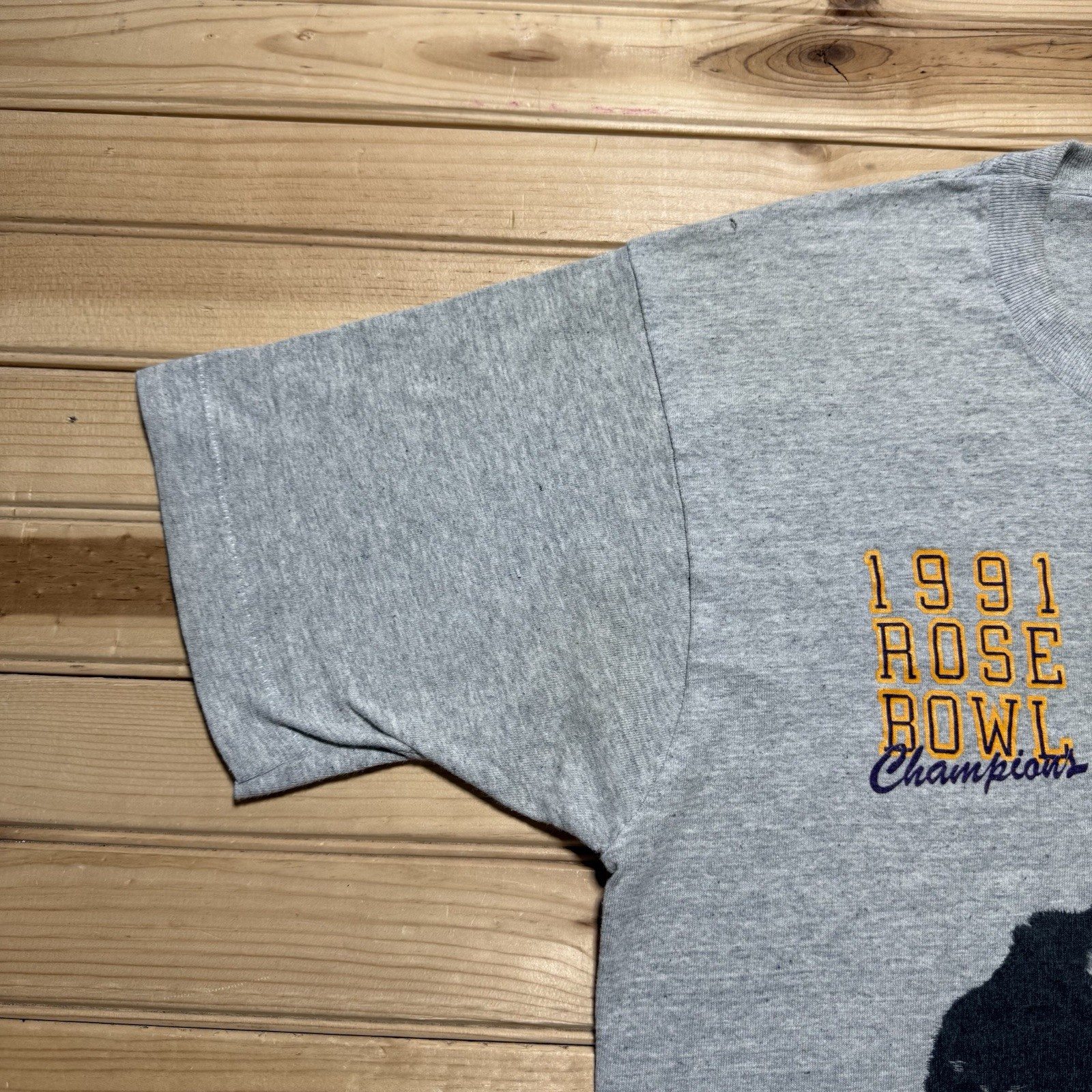 Vintage 1991 Washington Huskies Rose Bowl Champs T-Shirt UW NCAA – Size Large