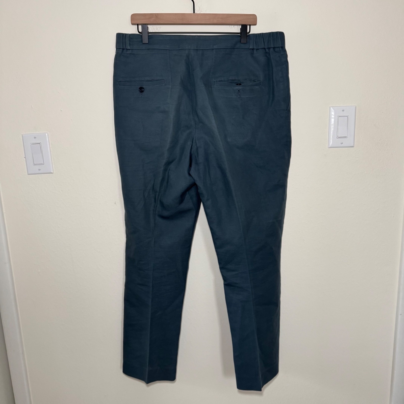 Uncommon Man Cotton Linen Trousers Men’s Size 38 Steel Blue Italian Luxury