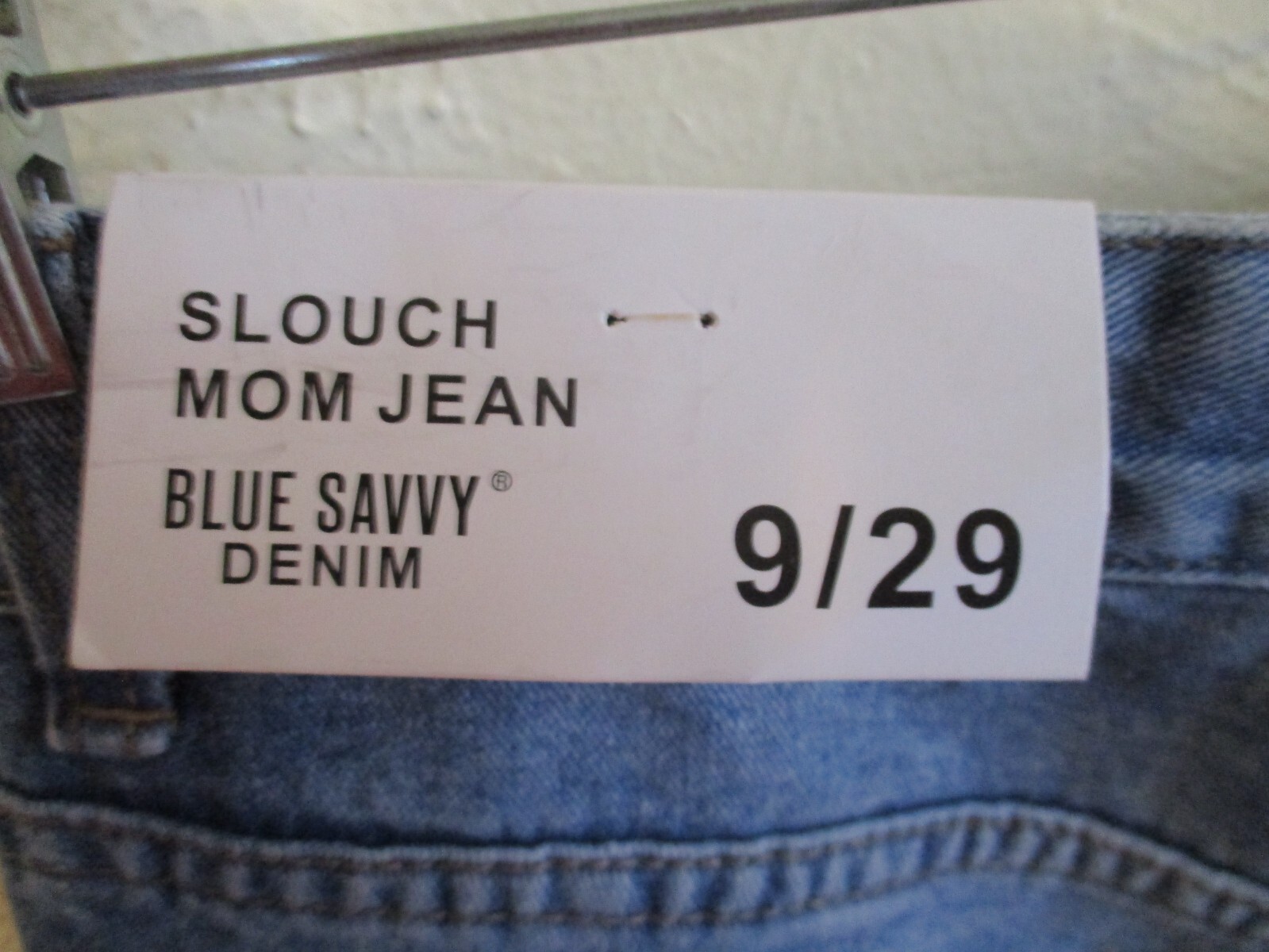 Blue Savvy Slouch Mom Jeans Size 9 NWT Recycled Cotton