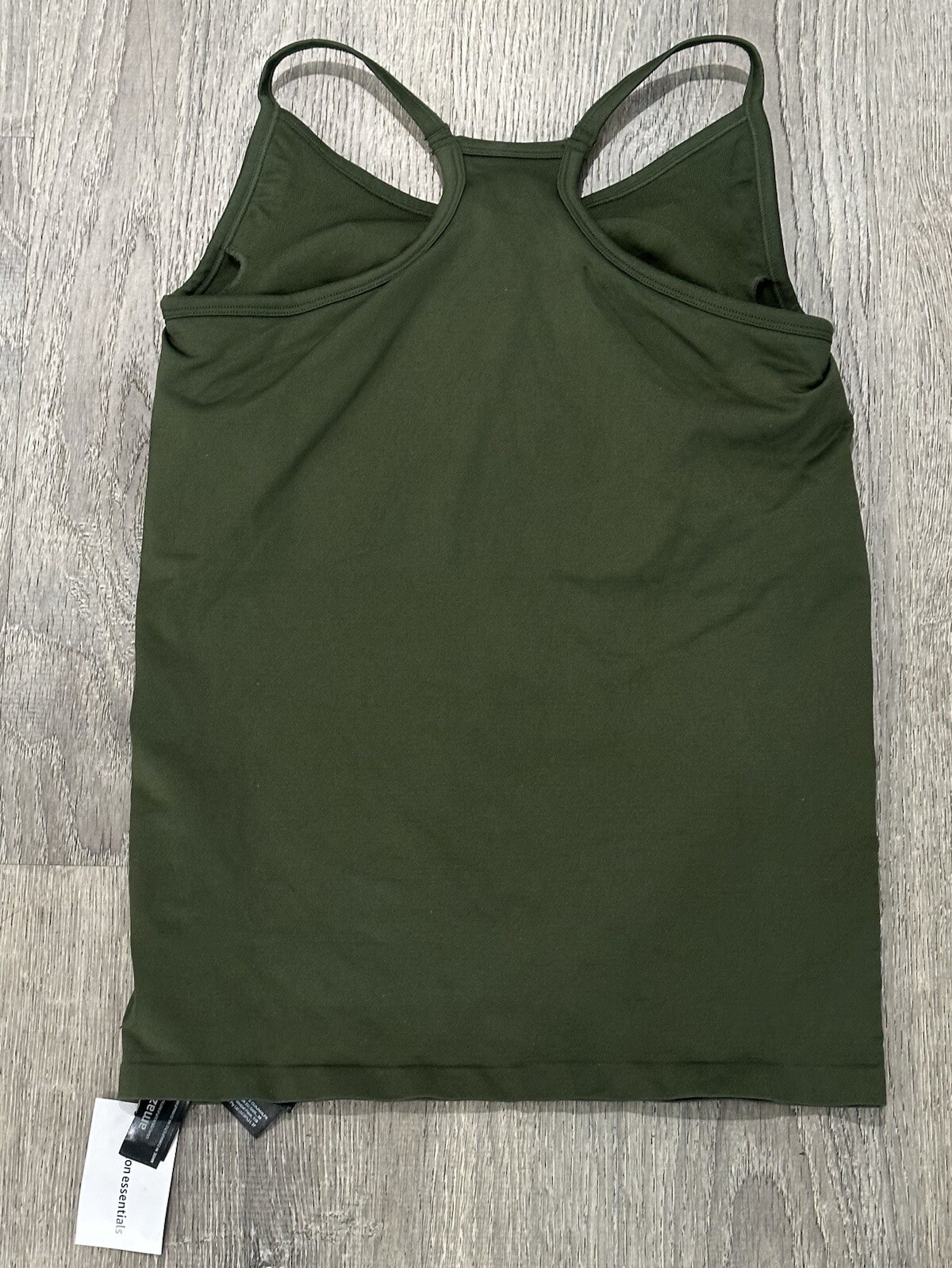 Amazon Essentials Women’s Active Slim-Fit Racerback Tank Built-in Bra Dark Olive