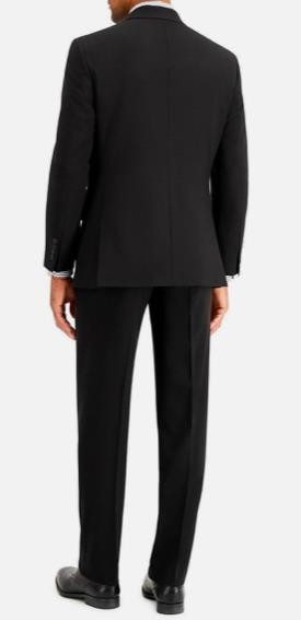 Nautica Mens Black Stretch Modern fit 2 Piece Suit 40 L / 34W NEW $395 NA000277