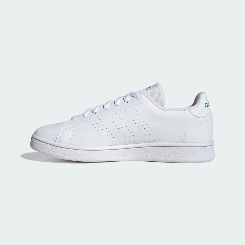 Adidas Advantage Base Sneaker Shoes White w/ Green Mens Size 13 New (GW2063)