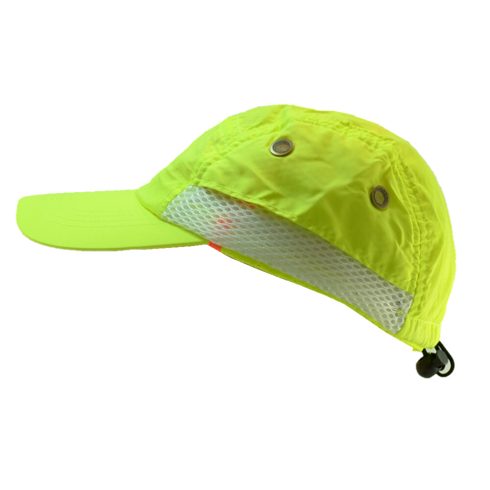 High Visibility Neck Flap Safety Reflective Baseball Neon Green Hat Bump Cap LOT