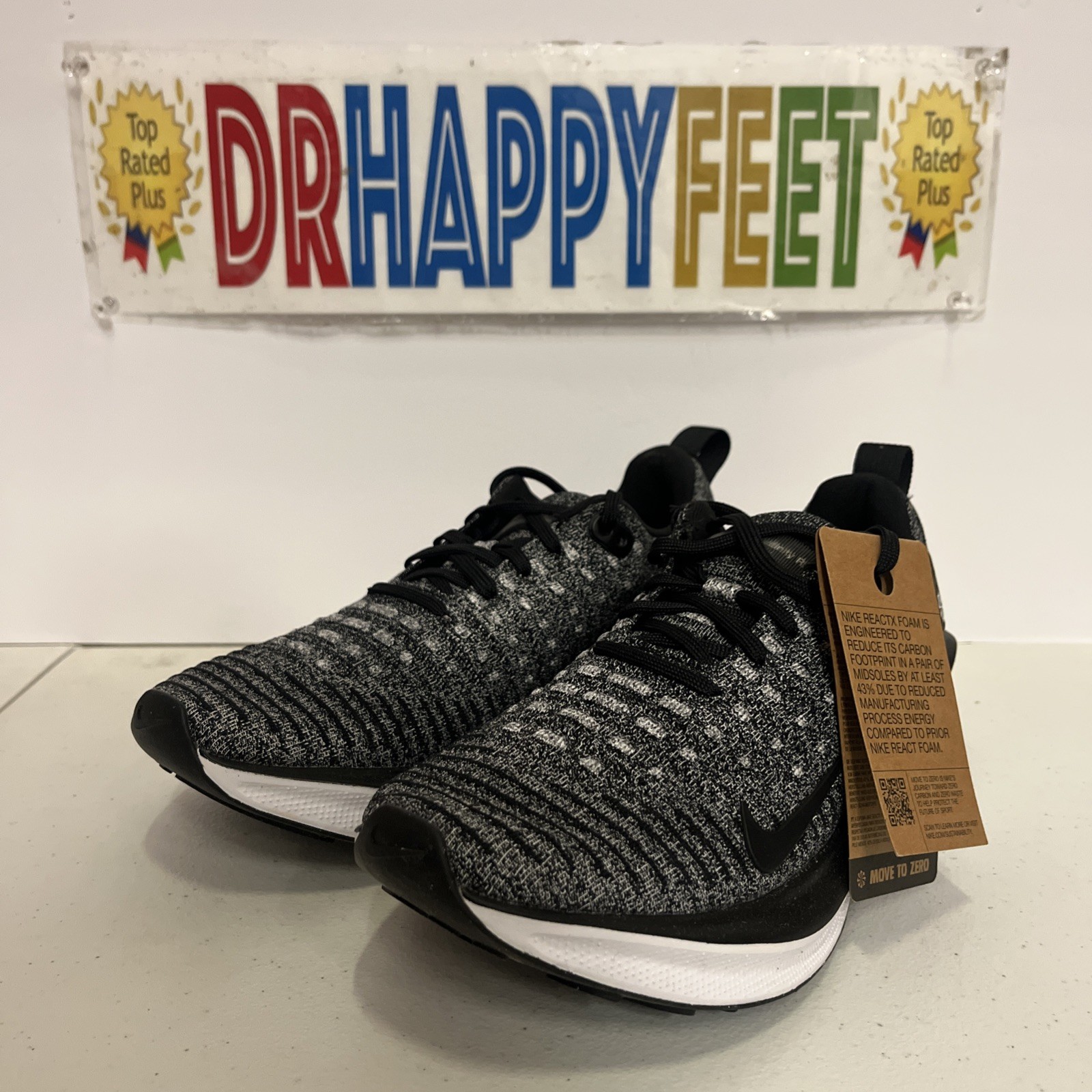 Nike Reactx Infinity Run 4 Women’s Running Shoe Black/White/Black DR2670 003 New