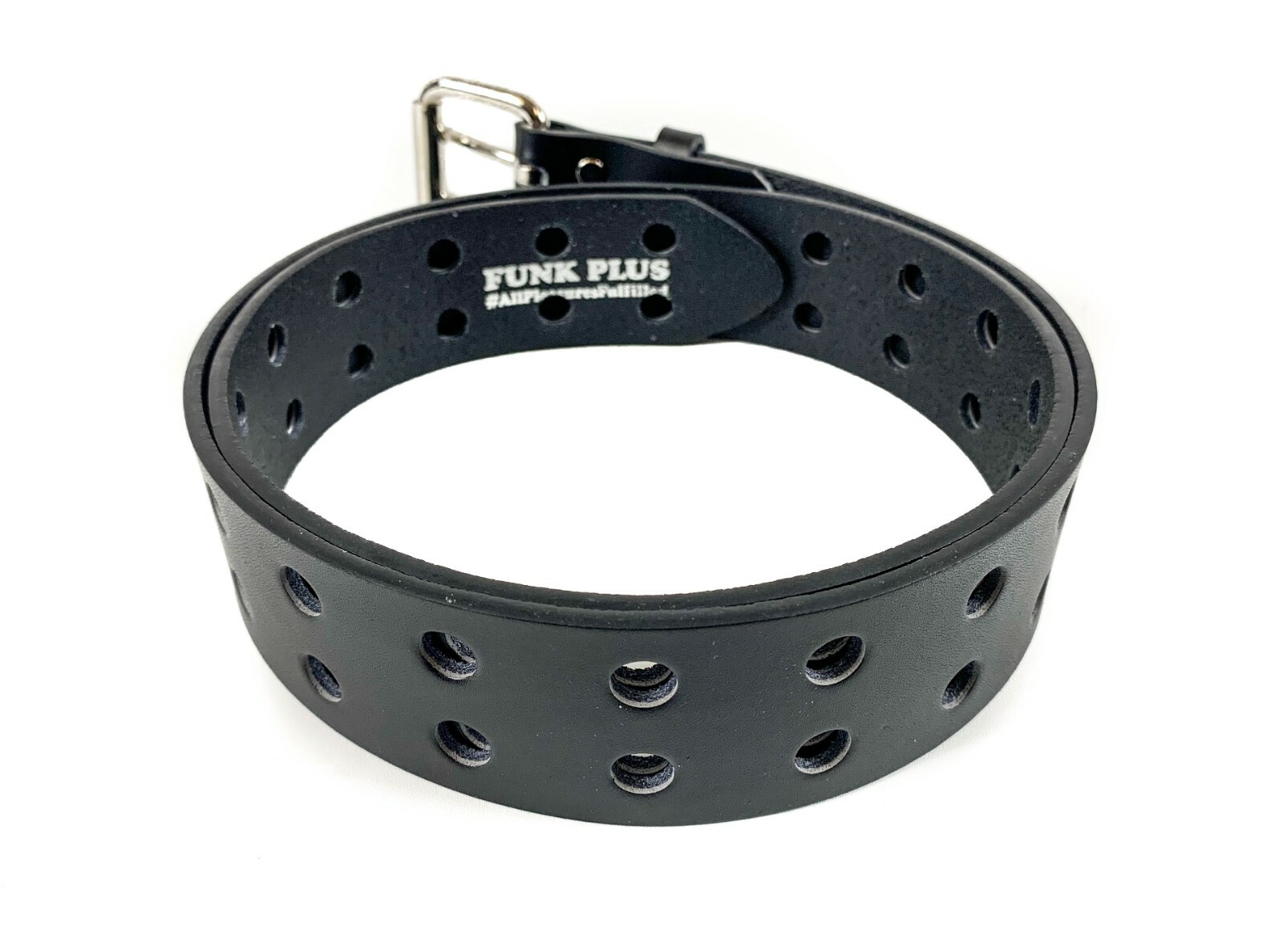 Double hole Leather Belt Pride Rave Belt Punk Goth Metal Funk Plus USA