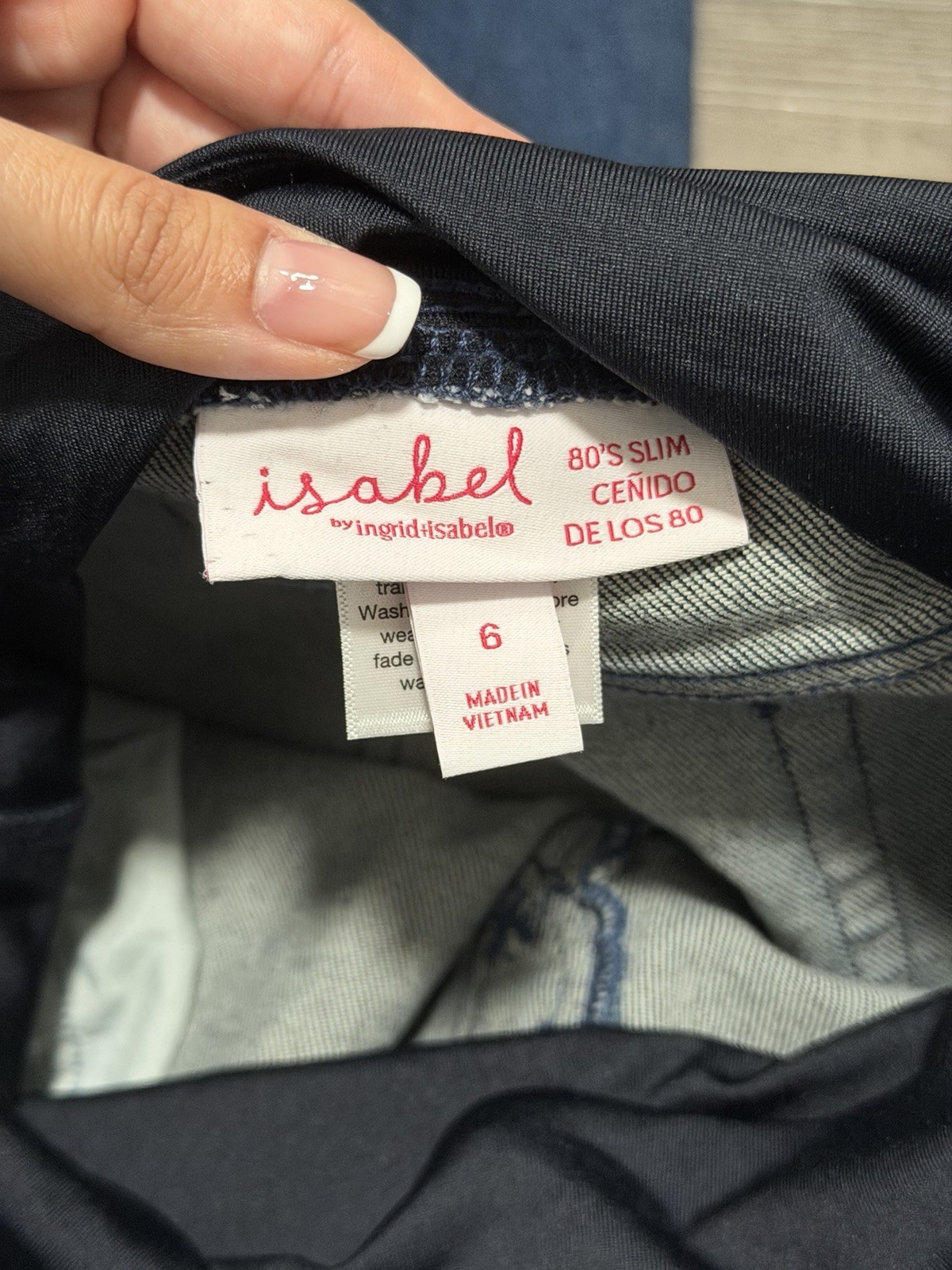 Over The Belly 80’s Slim Maternity Jeans – Isabel Maternity by Ingrid Size 6