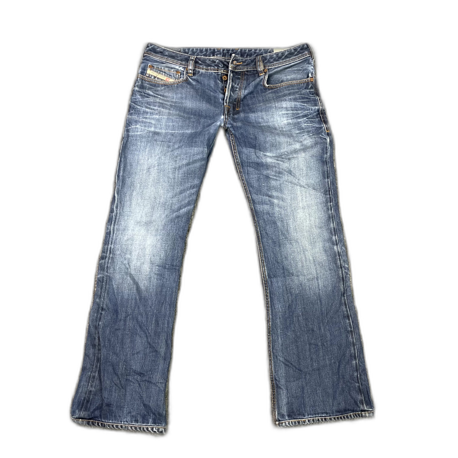 Diesel Zatiny Jeans Mens 33×32 Blue Denim Regular Fit Bootcut Leg Streetwear