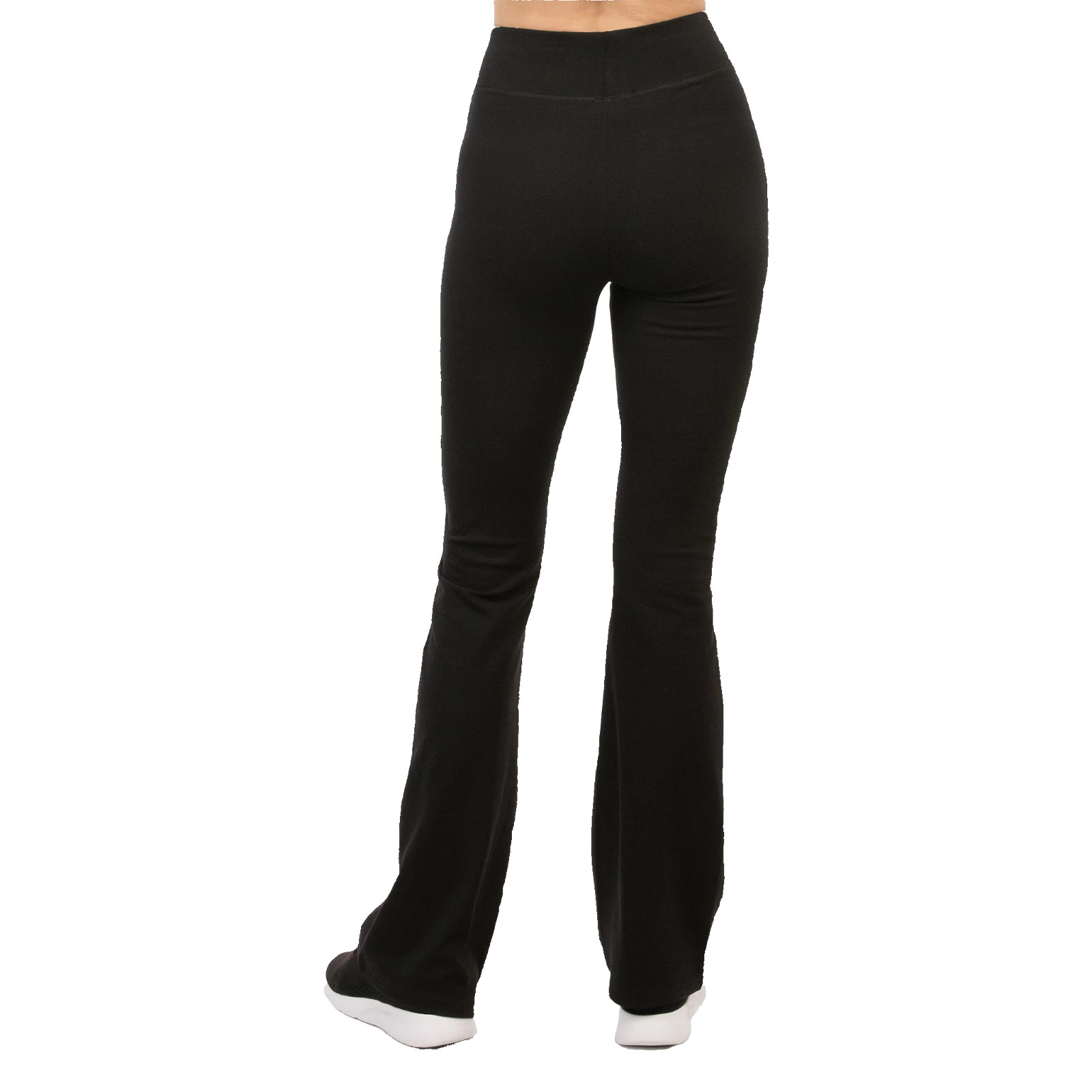 Women Yoga Pants Soft Cotton Wide Waist Band Flare Hem Leg Bootcut Workout Gym