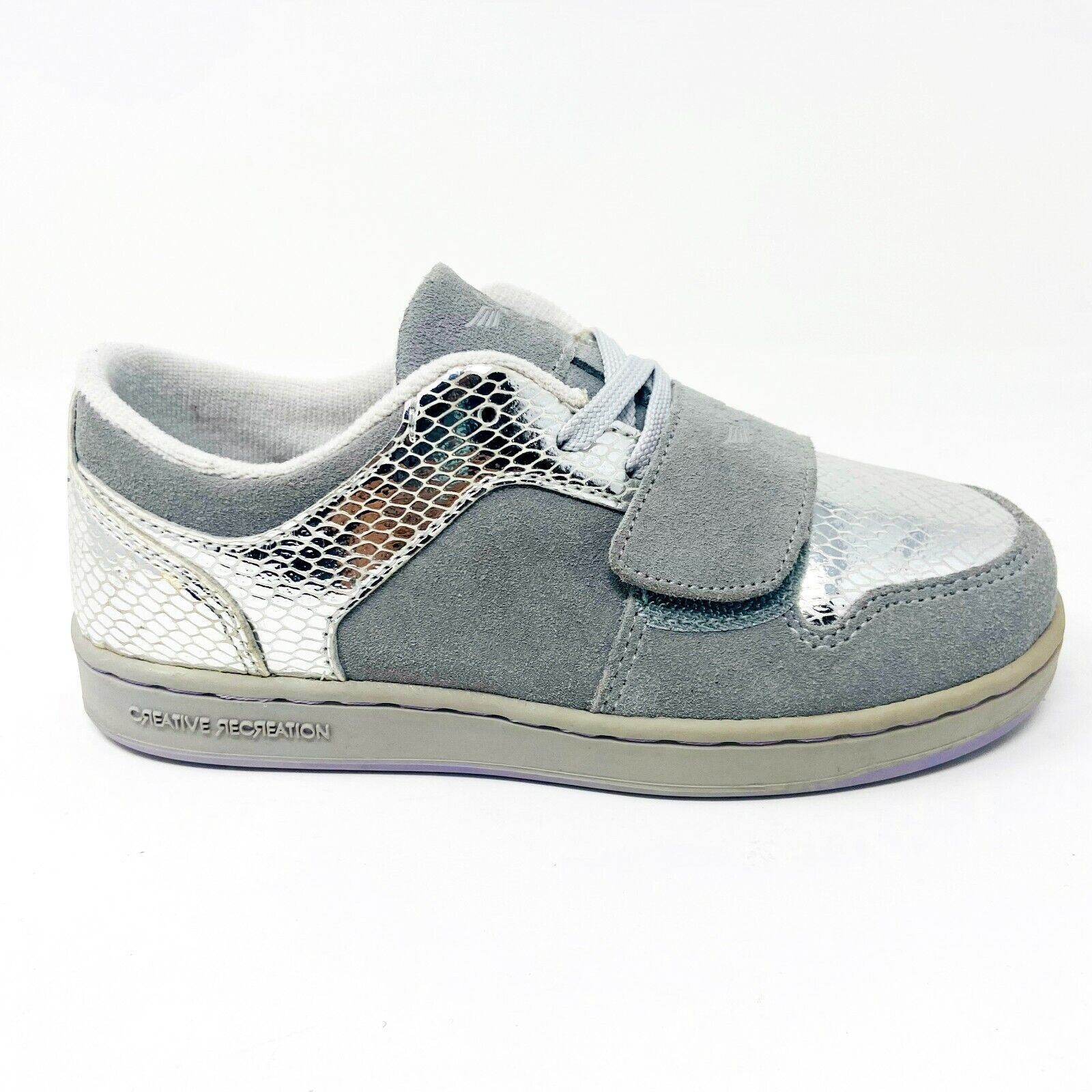 Creative Recreation Cesario Lo Lavender Metallic Silver Grey Kids Sneakers