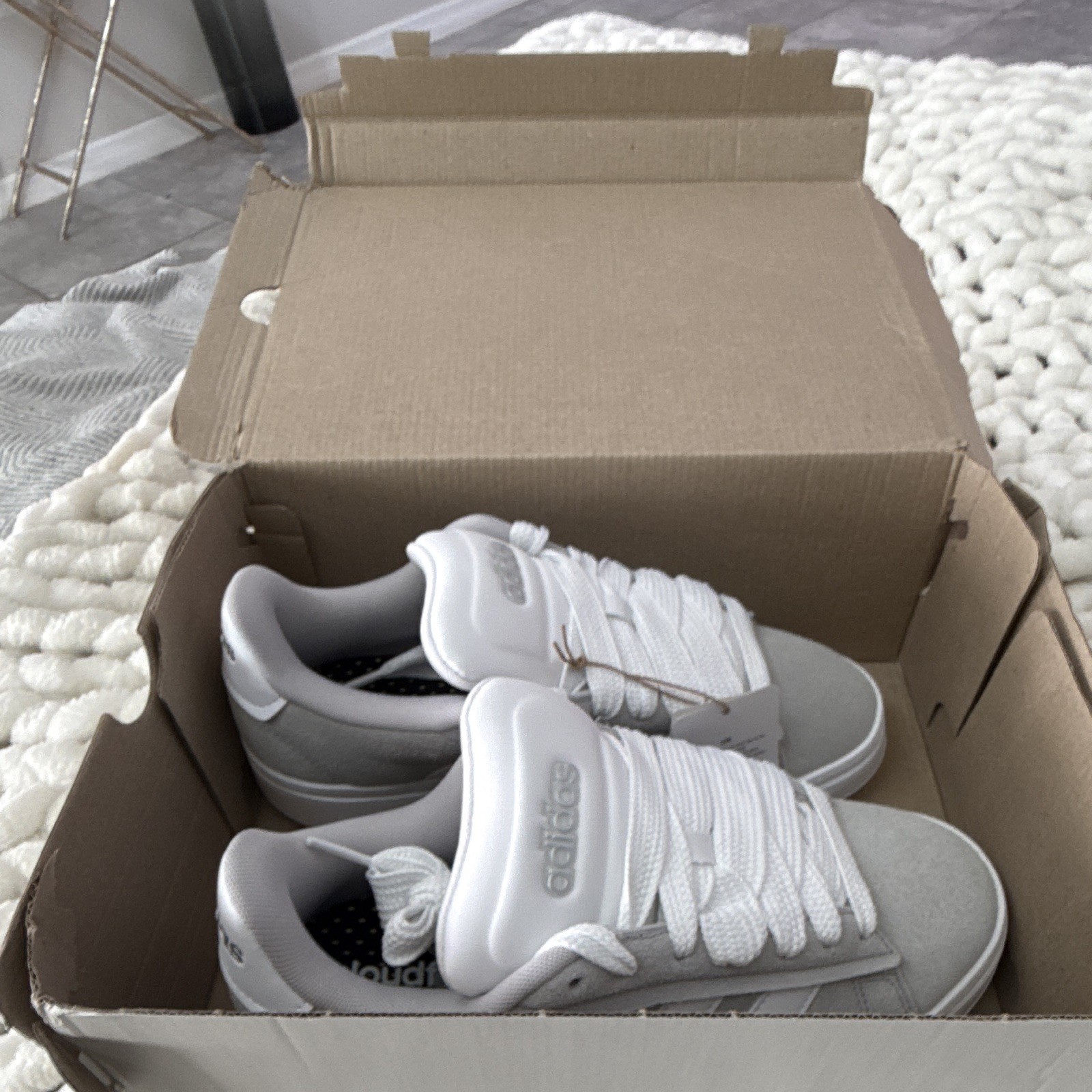 Wadidas Grand Court Alpha 0 Unisex Low Top Lace-Up Sneakers Gray/White JH7230