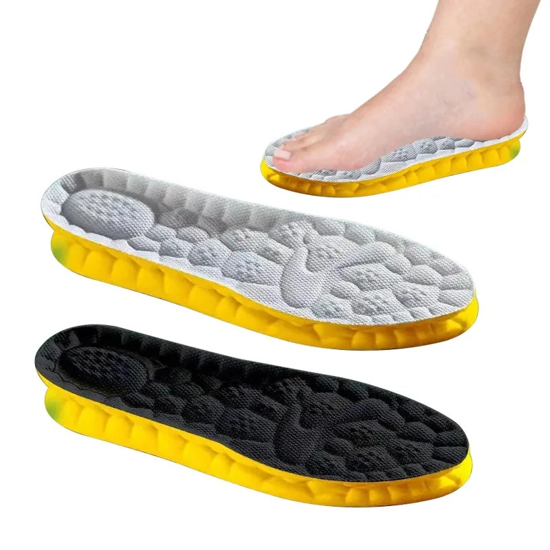4D Sport Insole Super Soft Shoes Sole Pads for Feet Shock Absorption Baskets Sho