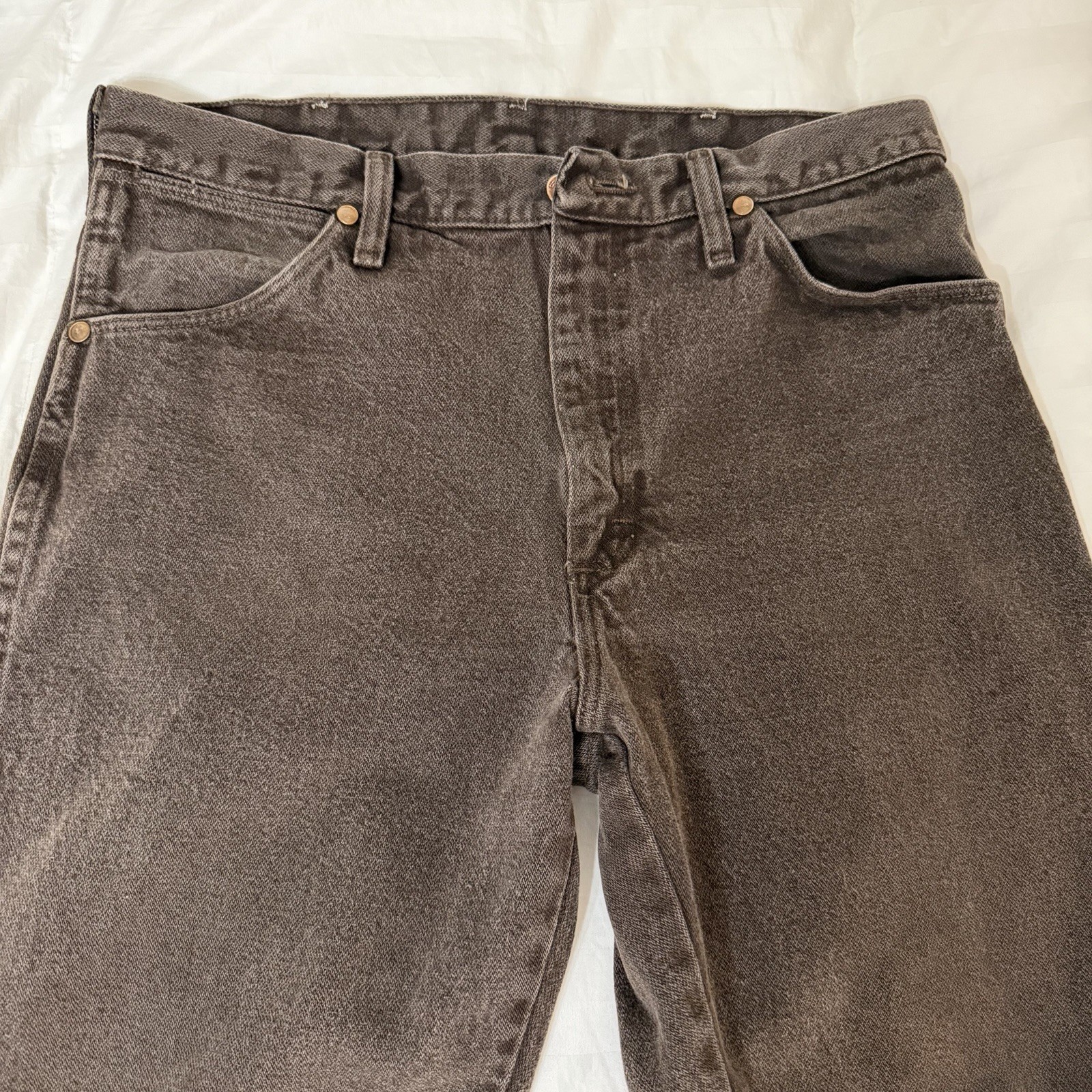 Wrangler Cowboy Cut Dark Wash Denim Straight Leg Regular Fit Jeans 33×34