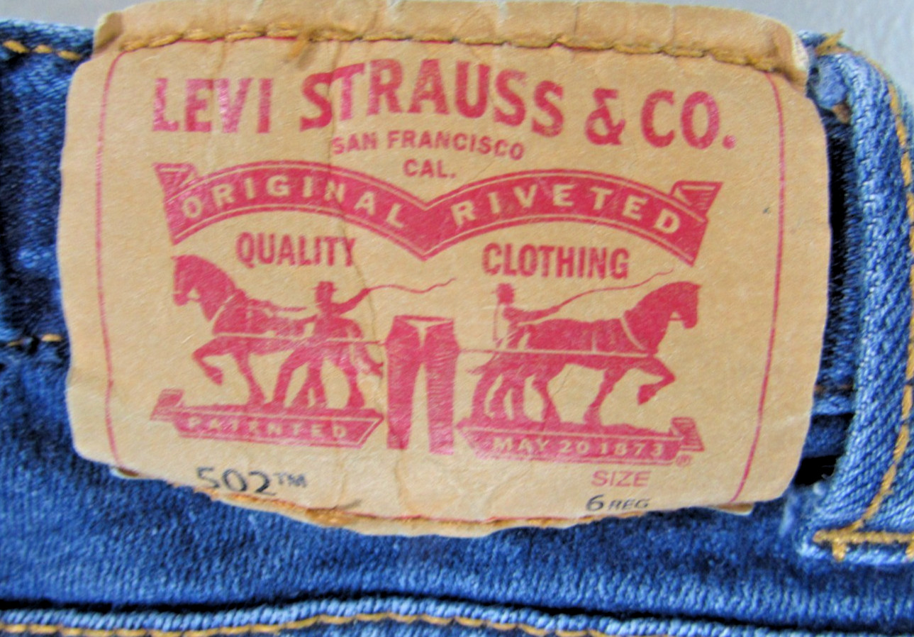 LEVIS Boys Size 6 Reg 502 Levi Strauss & Co regular tapered stretch jean