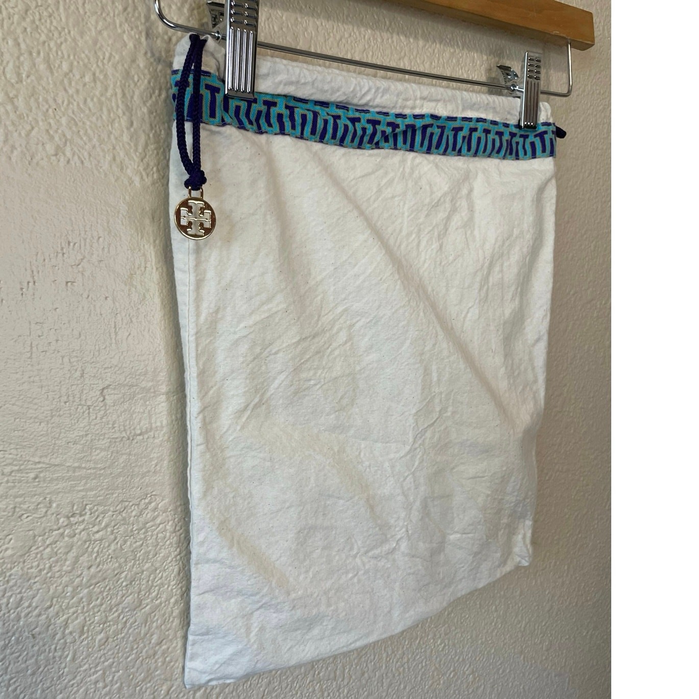 Tory Burch Draw String Embellished Dust Bag 13.5in by 11.5in
