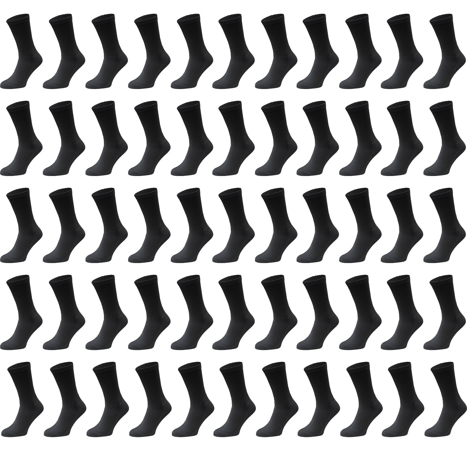 Cotton Crew Socks, Mens Womens Bulk Pack Casual Sports Sock Wholesale Lot